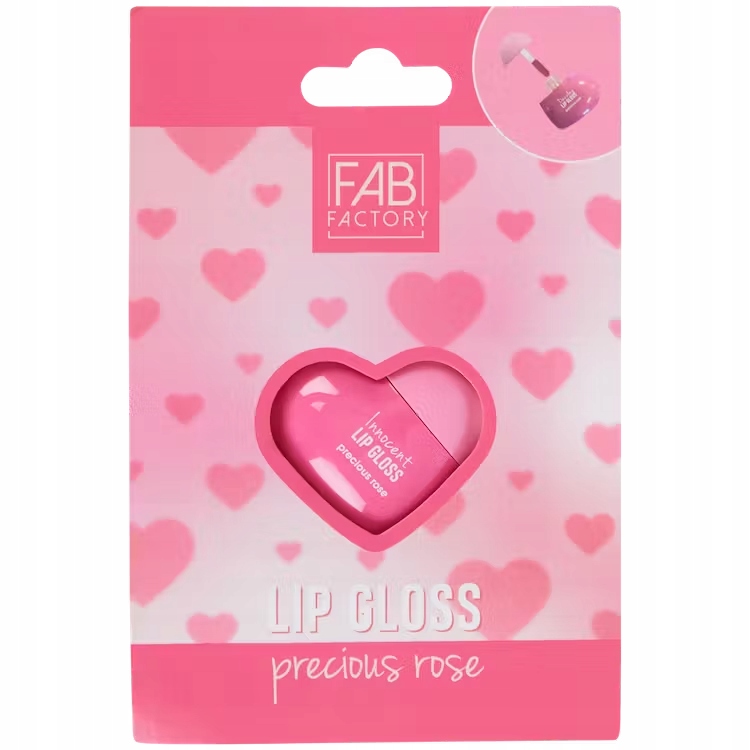 Błyszczyk do Ust FAB FACTORY W KSZTAŁCIE SERDUSZKA WALENTYNKI RÓŻOWY EAN (GTIN) 8720847376442