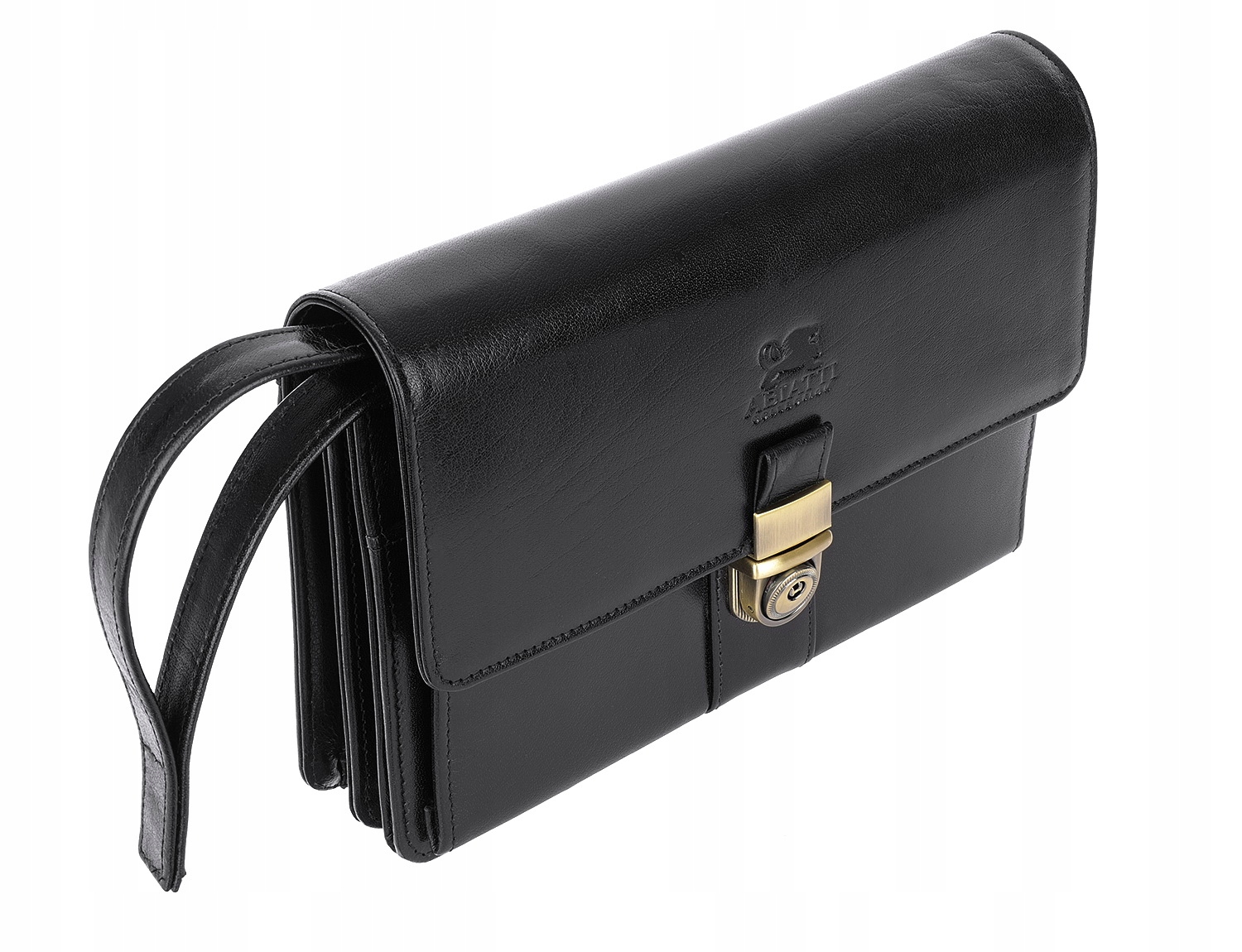 EKSKLUZYWNA SKÓRZANA SASZETKA MĘSKA ABIATTI GRUBA SKÓRA NATURALNA ORGANIZER Model Saszetka ze skóry naturalnej A18