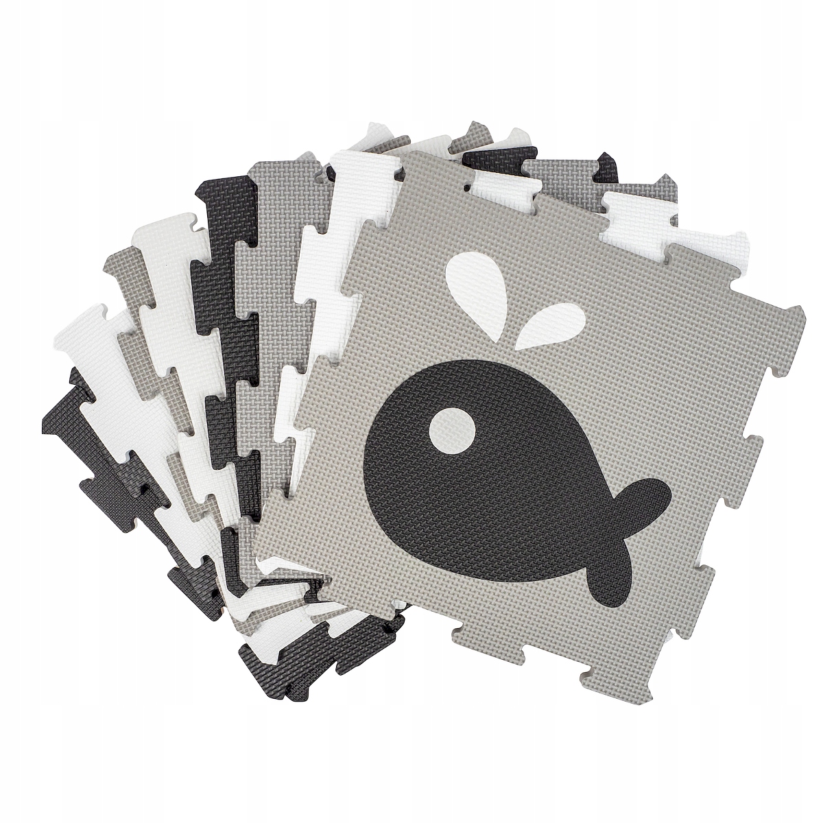 SMILY PLAY MATA PIANKOWA DLA DZIECI PUZZLE SKŁADANA EDUKACYJNA DWUSTRONNA Liczba elementów 9