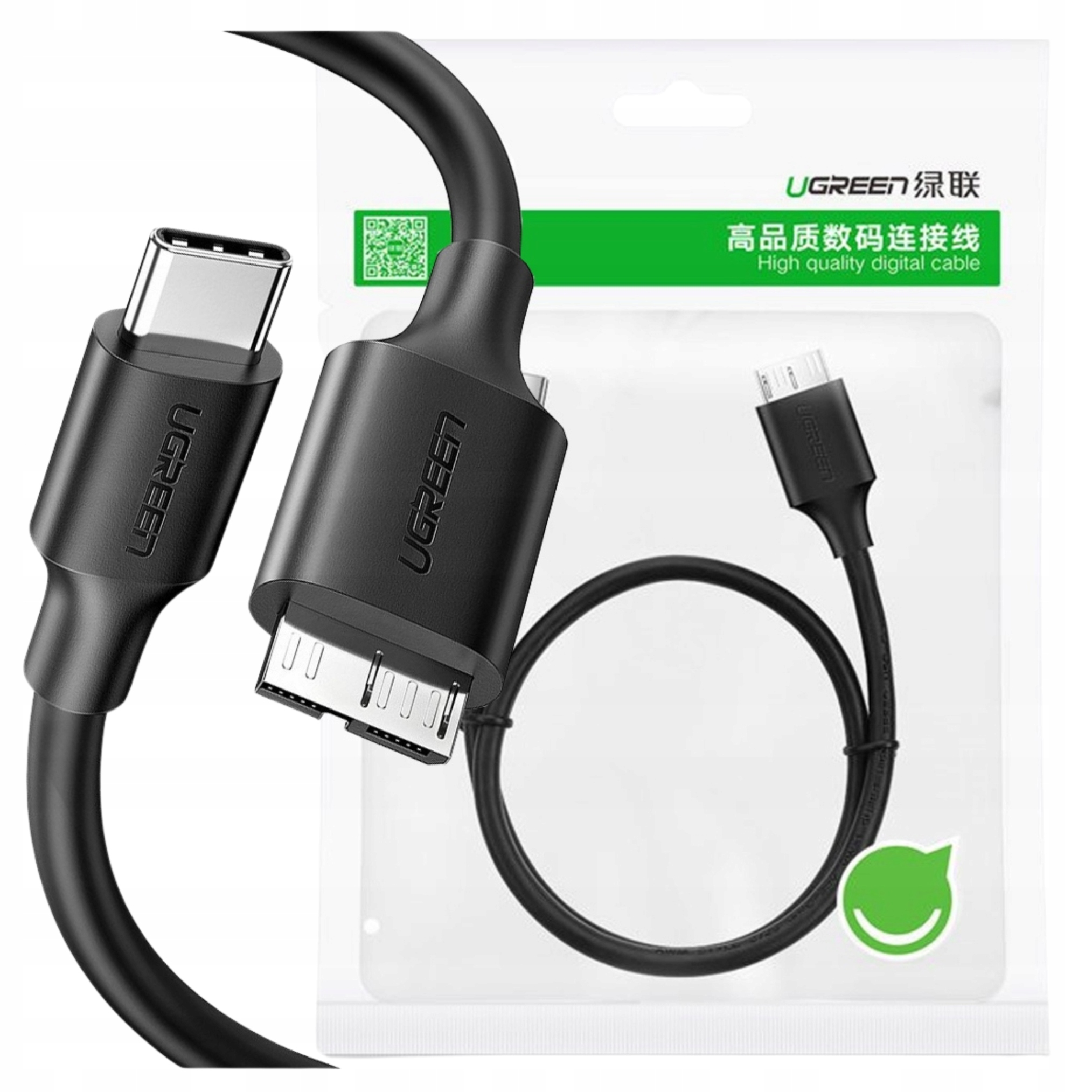 Ugreen Kabel Usb-c Micro Usb Typ B Do Telefonów 1M 3.0 Z Przesyłem Danych