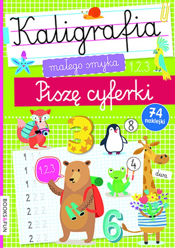 Kaligrafia Małego Smyka Piszę Cyferki +74 Naklejki