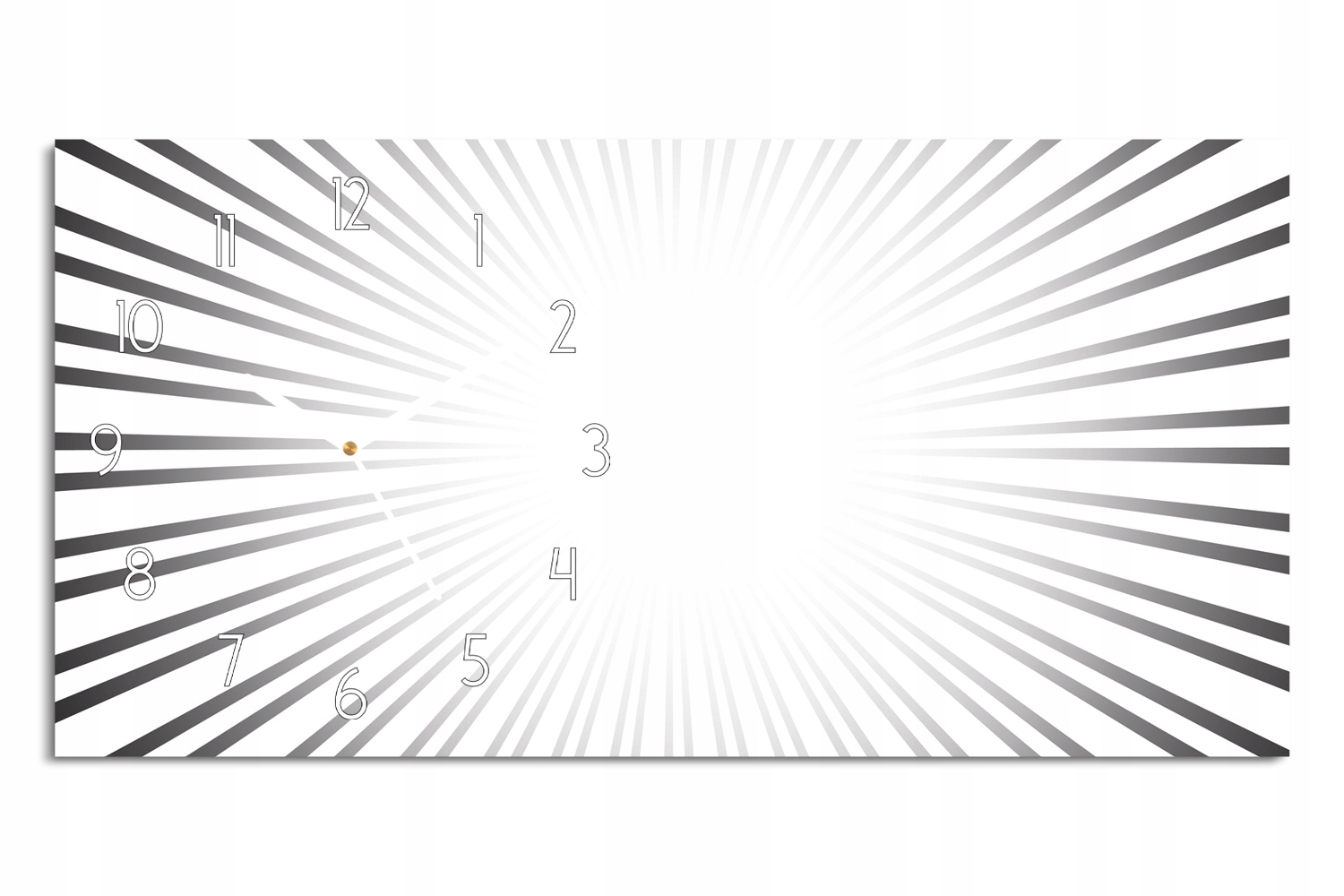 kuchyňské horizontální hodiny 60x30 Radial linie efekt