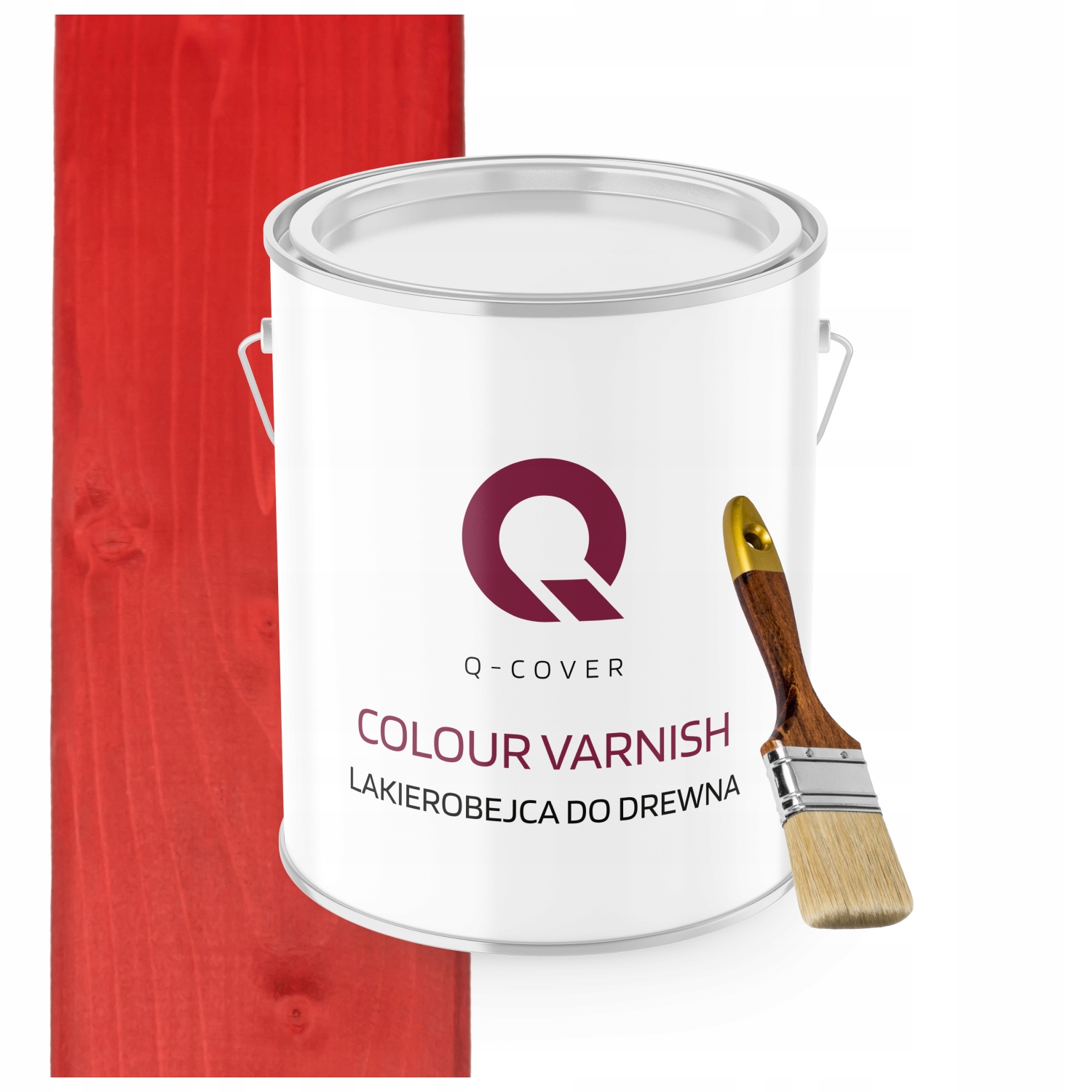 Lakovník Na Dřevěné Prvky Výkonný Červený Polomat 2,5L Dárek