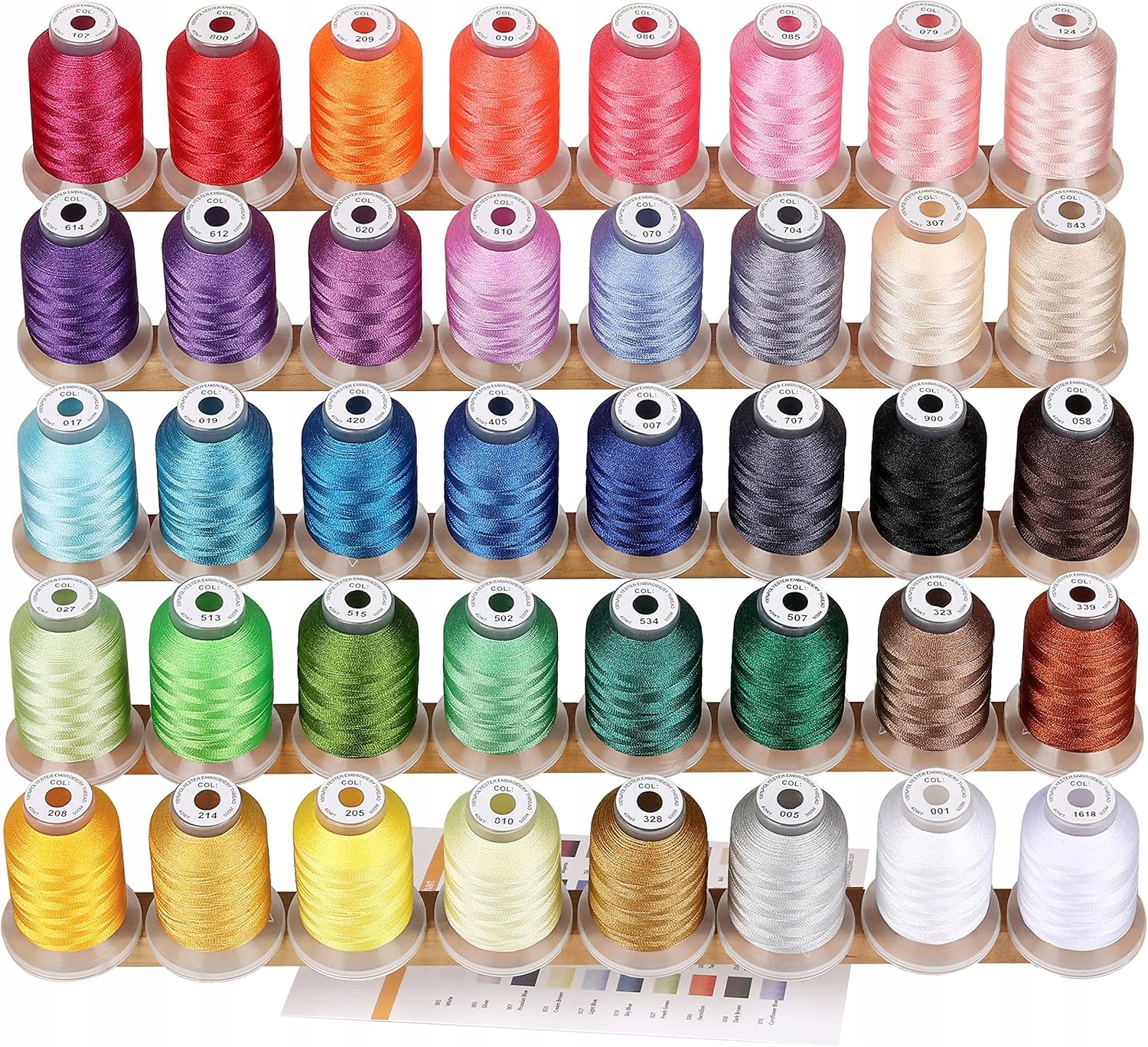 Vyšívací nitě brothread 40 cívek polyester 500 m 40 W Směs