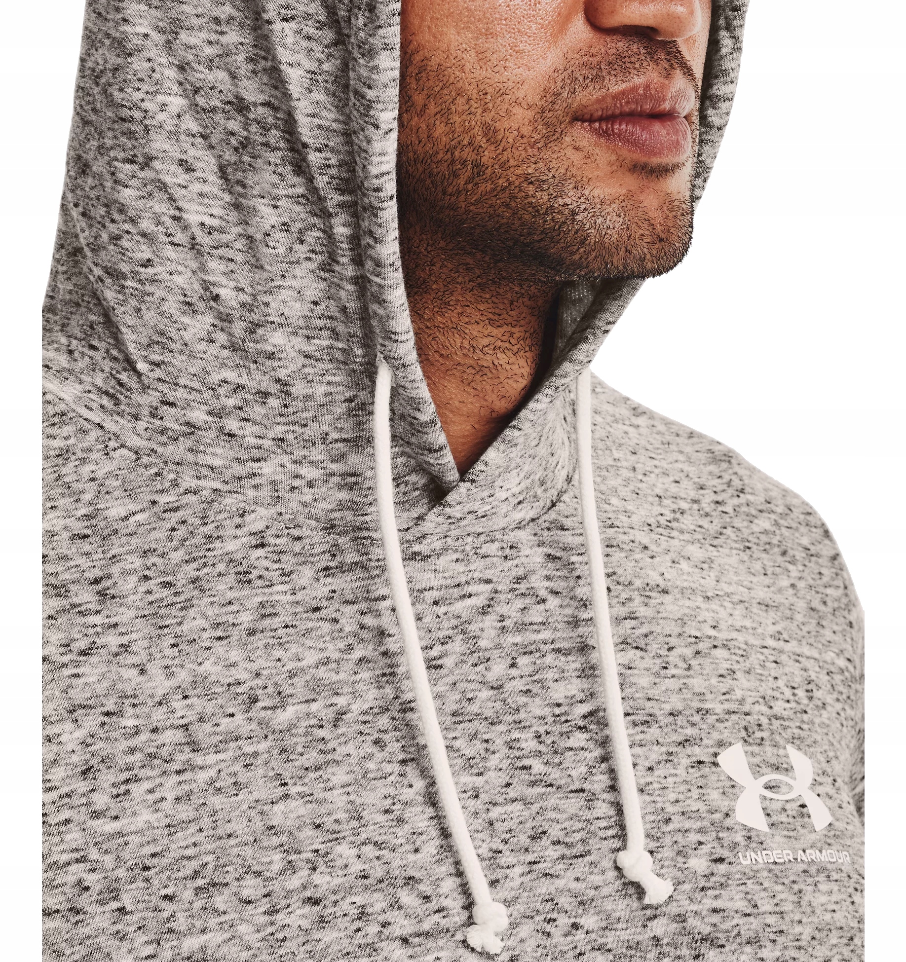 BLUZA MĘSKA UNDER ARMOUR Z KAPTUREM SZARA M Kolekcja SS22