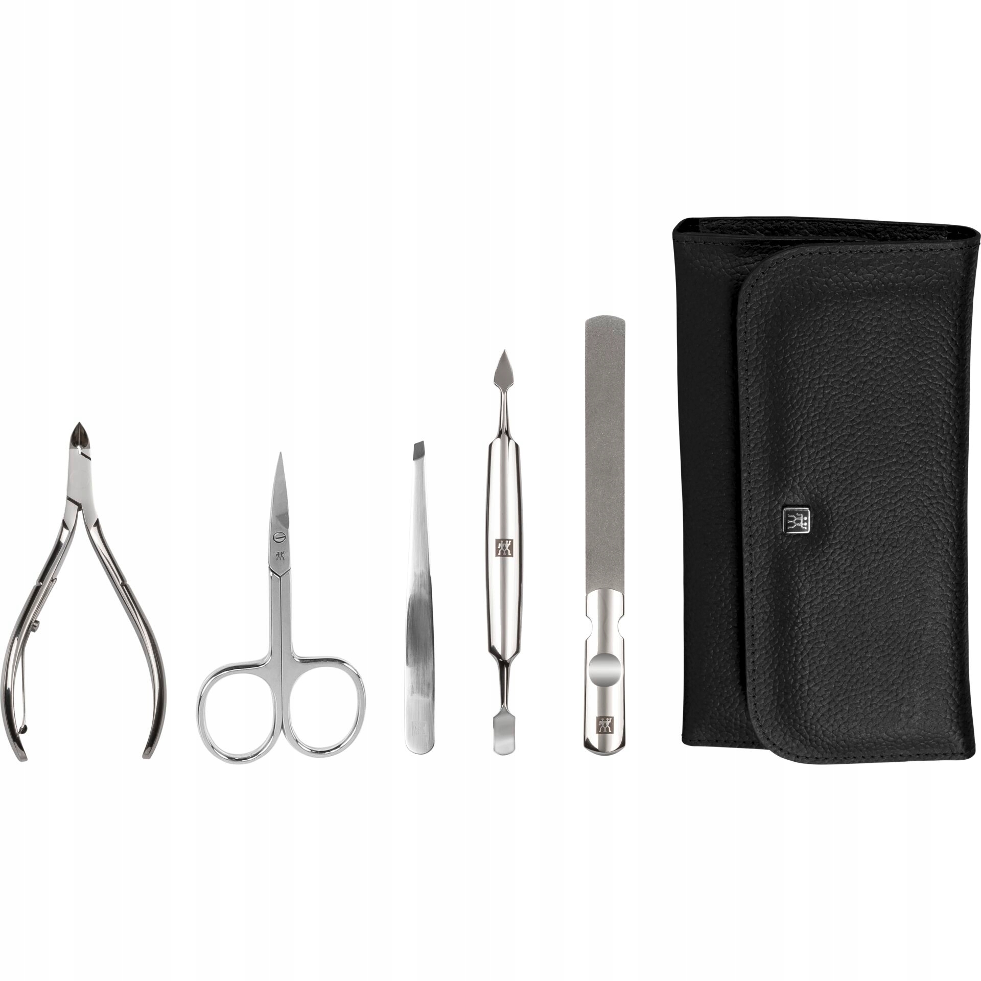 Zwilling Classic Inox pouzdro se zámkem, černé, 5-dílná sada.
