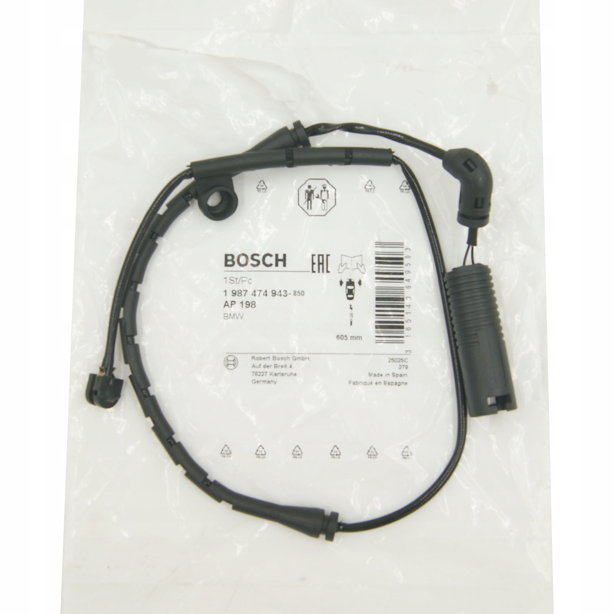 BOSCH CZUJNIK ZUŻYCIA KLOCKÓW PRZÓD DO BMW E46 E85