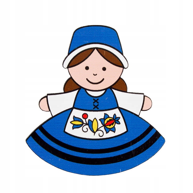 

Magnes na lodówkę folk Kaszubka stroje ludowe