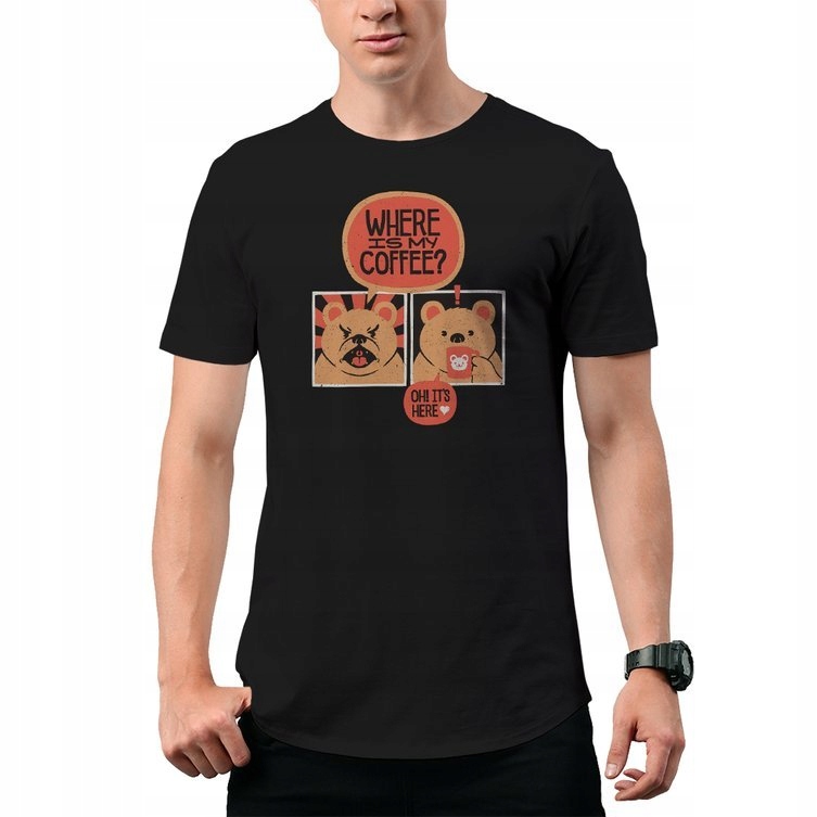 

Koszulka T-Shirt Where's My Coffee Bear M