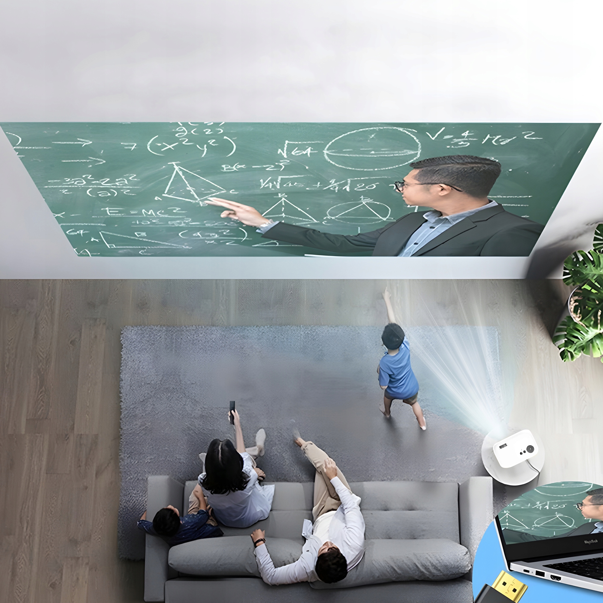 Rzutnik Mini Projektor Przenośny Wysoka Jakość Wyświetlanego Obrazu Full HD Stan opakowania oryginalne