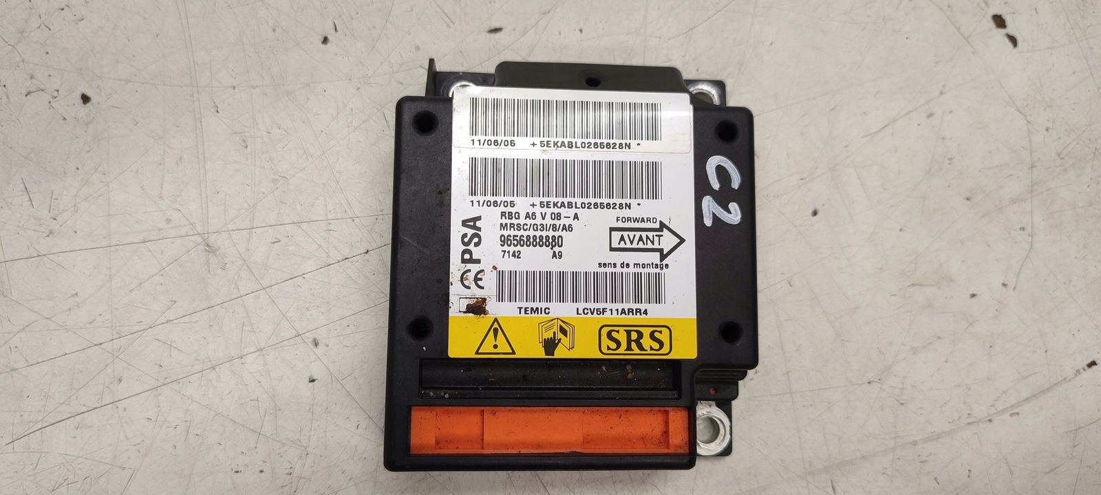 Airbags air bag Gurten sensor Citroen C2