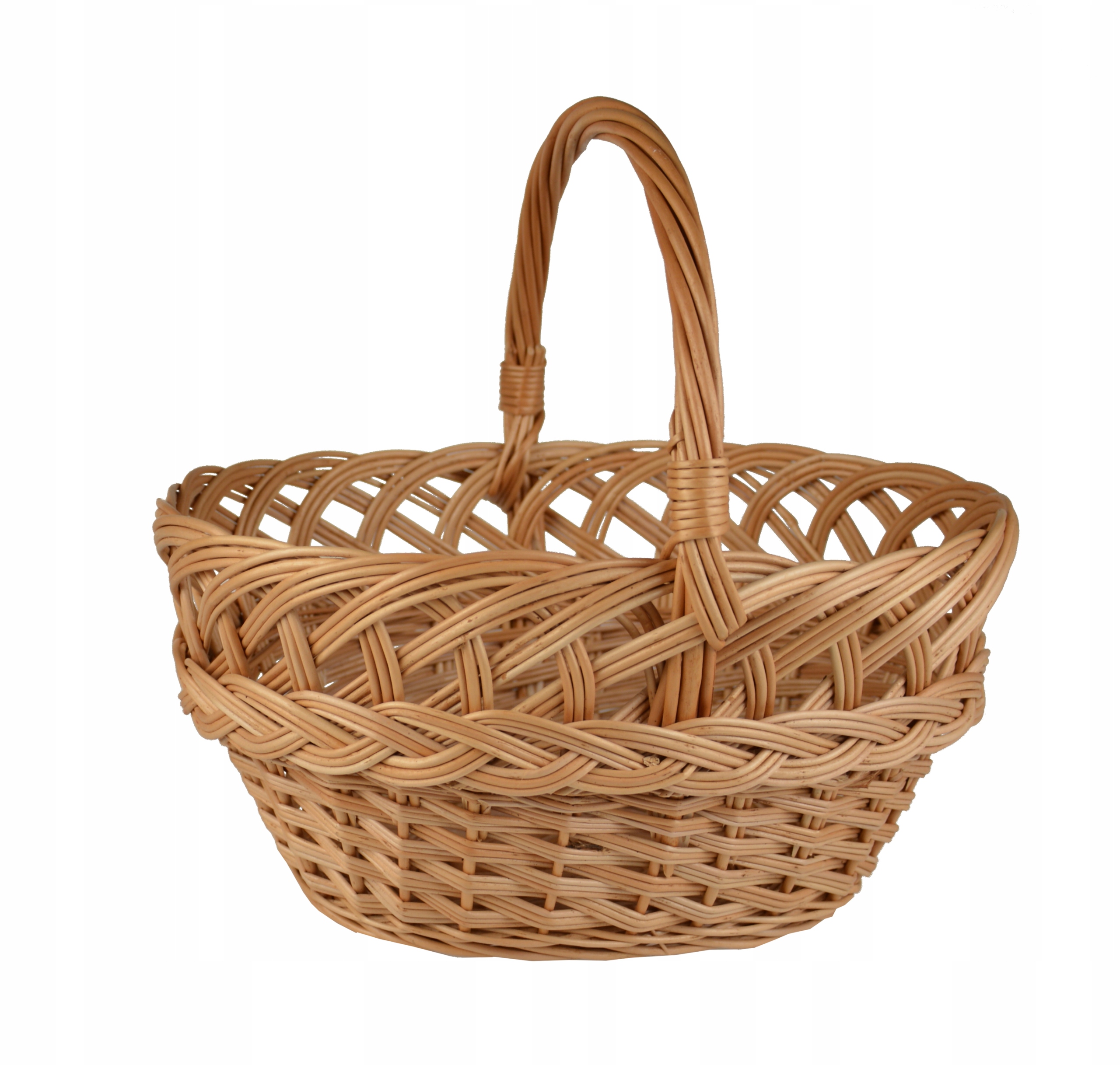 Wiklinowy KOSZYCZEK WIELKANOCNY KOSZ na ŚWIĘCONKĘ Szerokość (krótszy bok) 25 cm