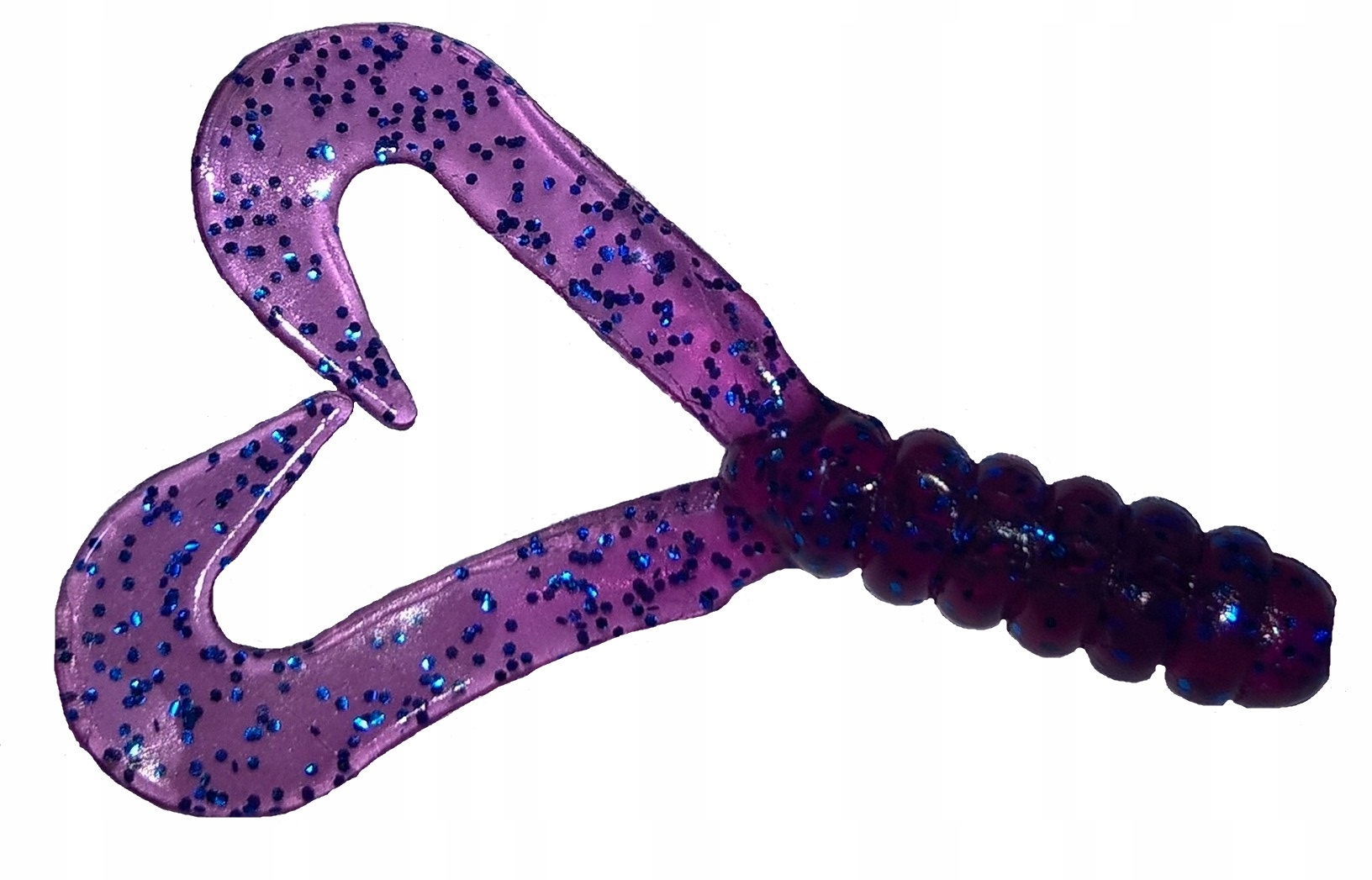 Manns Twister Portki 42mm (2szt) Przeźroczysty fioletowy z niebieskim brok.