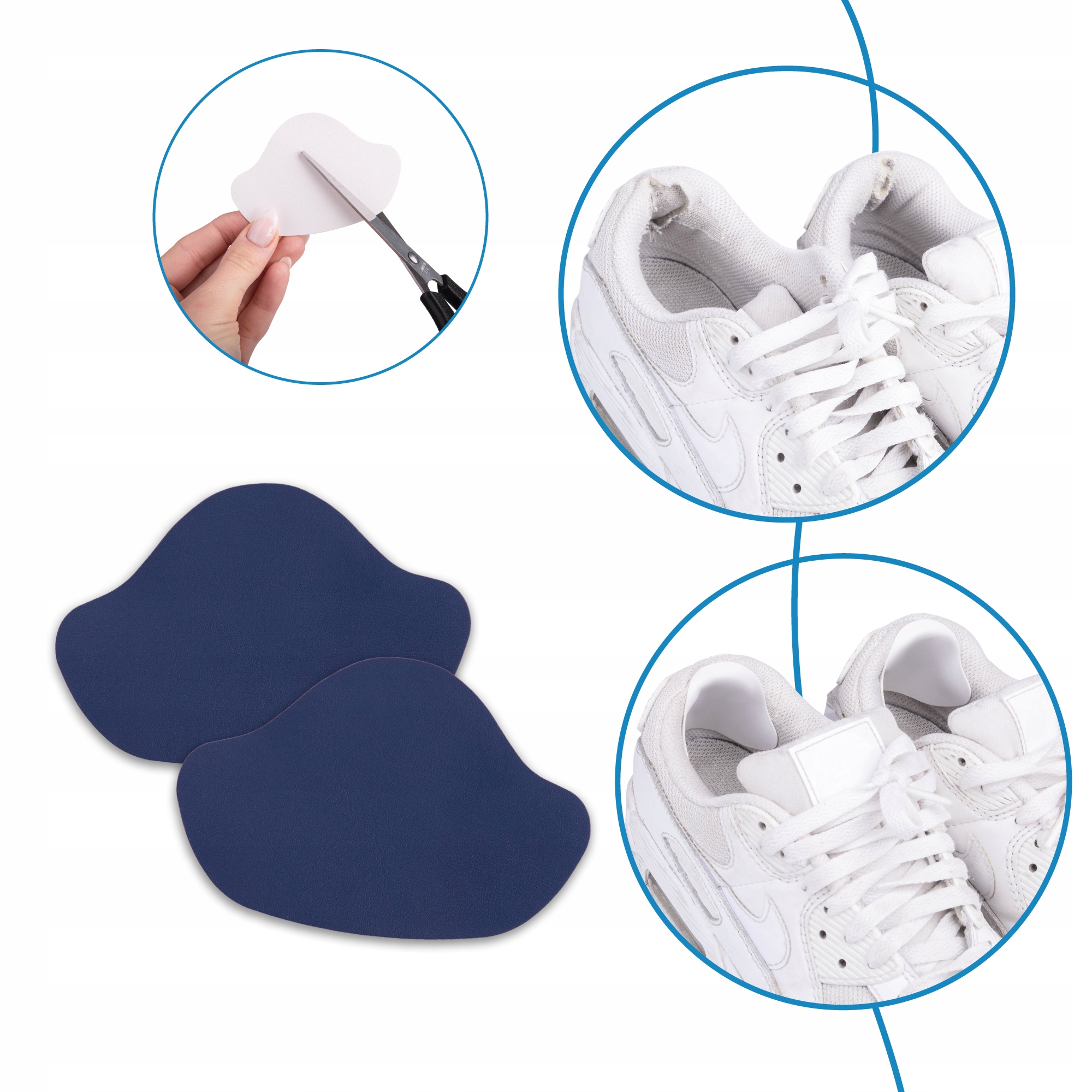 Wklejane zapiętki do butów skóra ekologiczna M Płeć uniseks