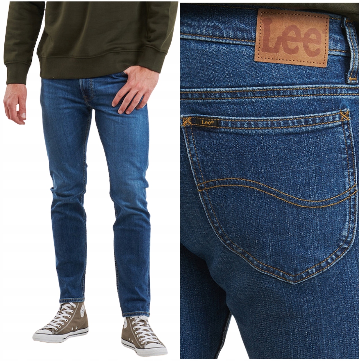 Lee Rider slim On The Road lehce přiléhavé tmavé džínové kalhoty W36 L34