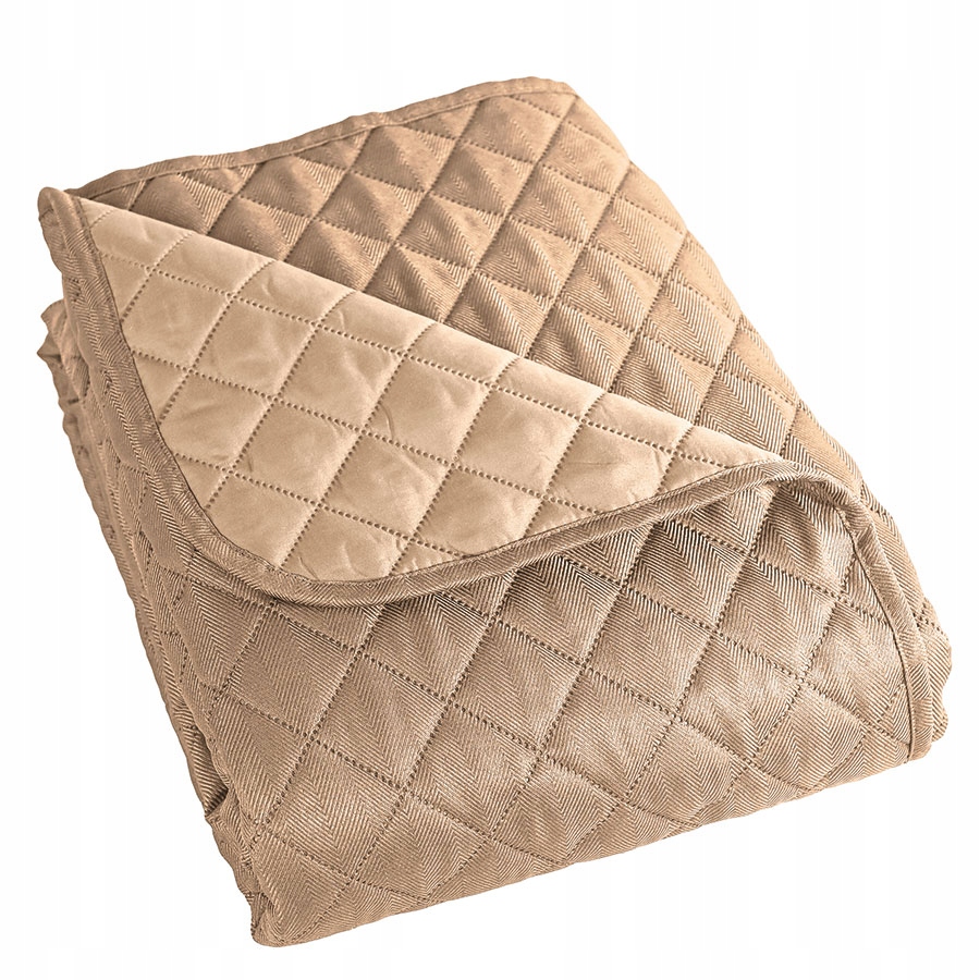 Dekorační přehoz na postel 220 x 240 cm Tmavě béžová Jedlička