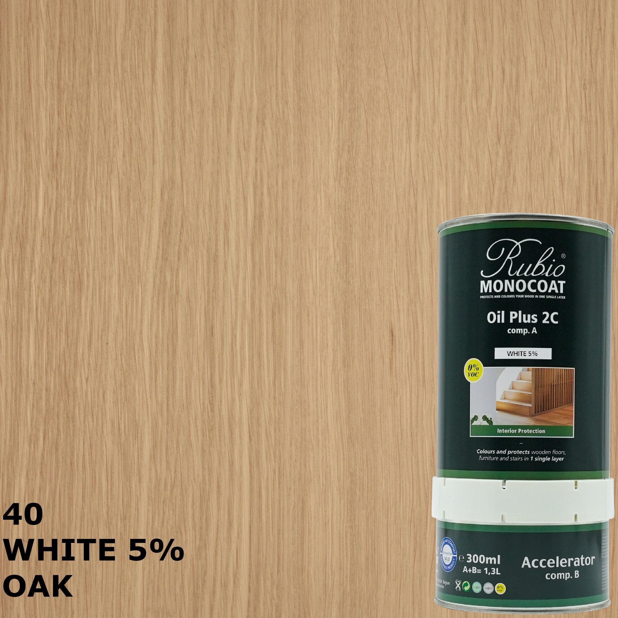 Rubio Monocoat Oil +2C Olej White 5% 1,3L
