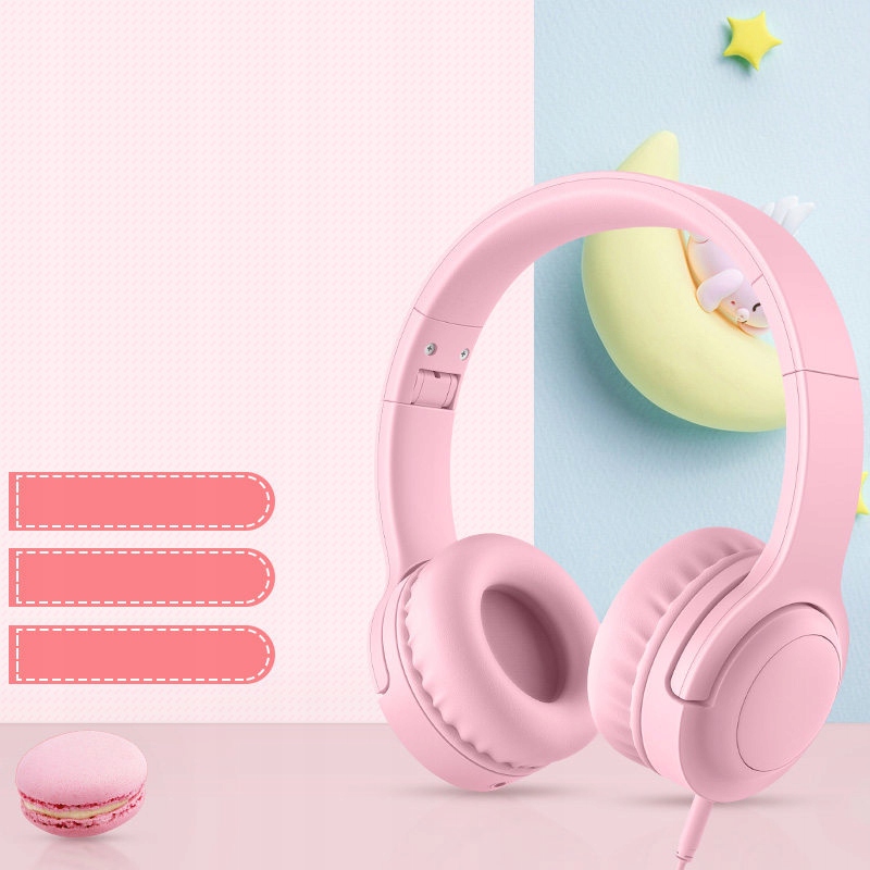 PICUN Q2 SŁUCHAWKI NAUSZNE Z MIKROFONEM DLA DZIECI RÓŻOWE Rodzaj słuchawek wokółuszne