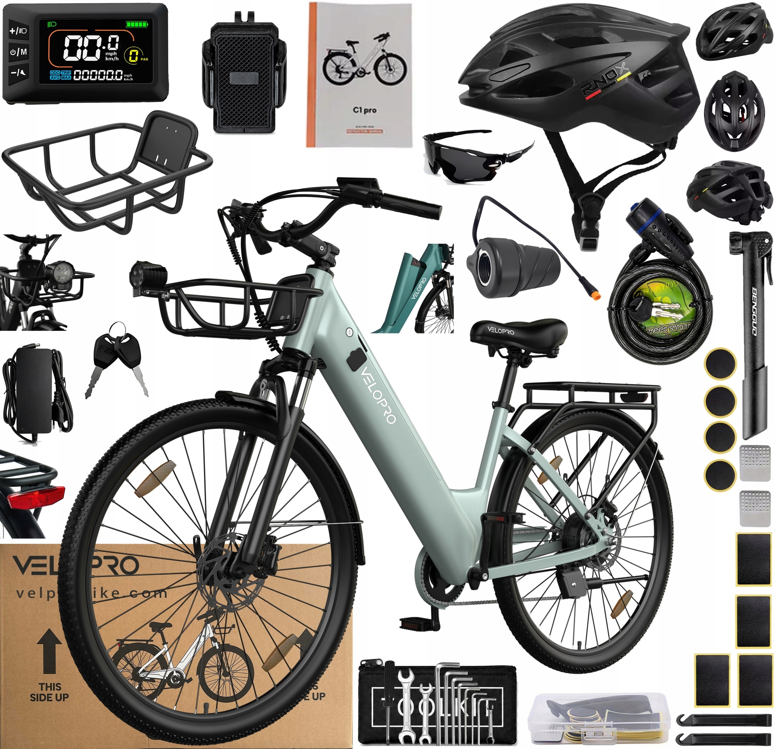 Elektrokolo Velopro C1 Pro 250W 25KM/H 18Ah 150KM 27.5" +4 dárky