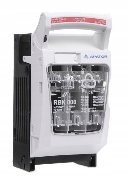 Pojistkový izolační odpojovač, montáž na tabuli, kabelové svorky: mo