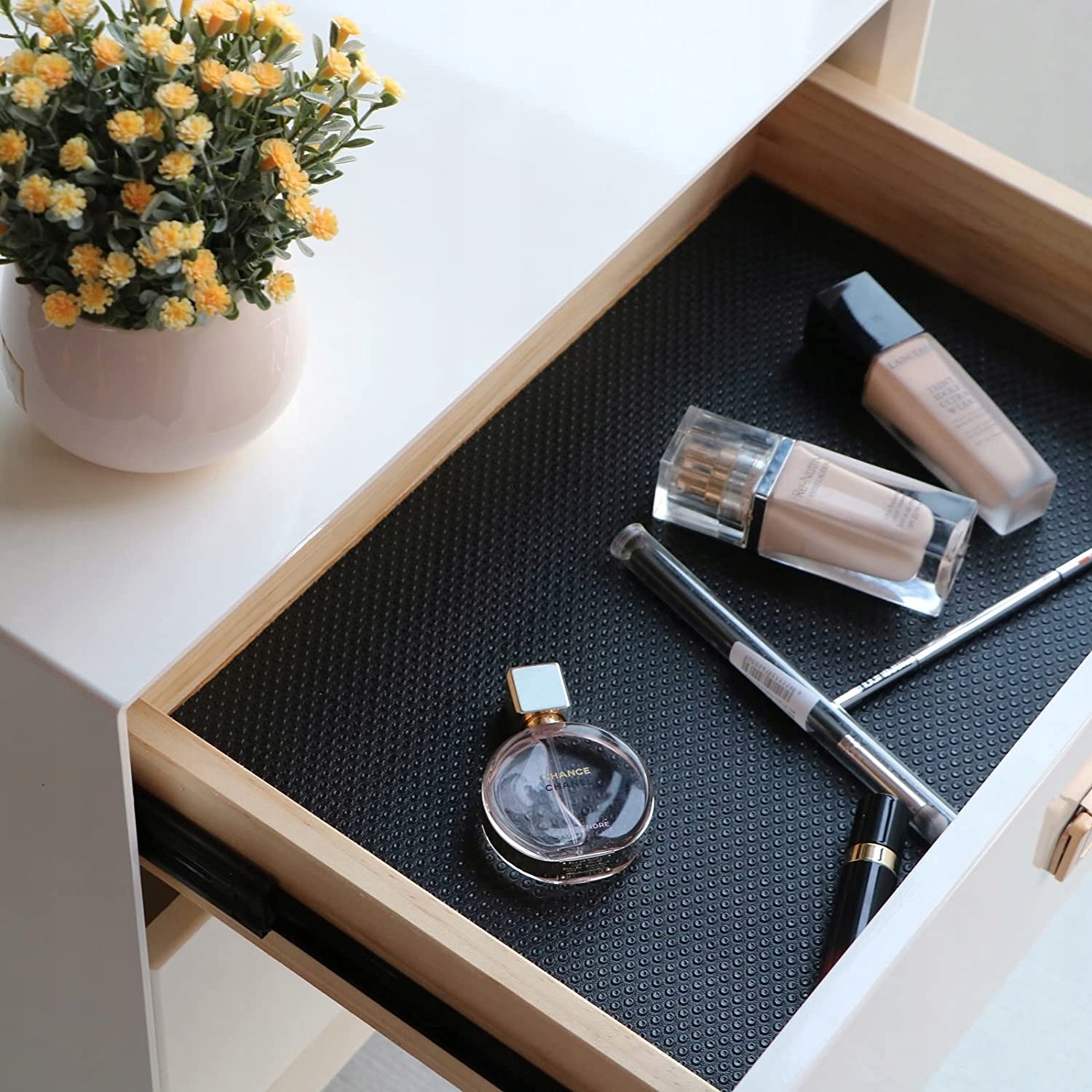 MATA OCHRONNA ANTYPOŚLIZGOWA DO SZUFLAD, SZADEK, 300x50cm. Czarna Długość 300 cm