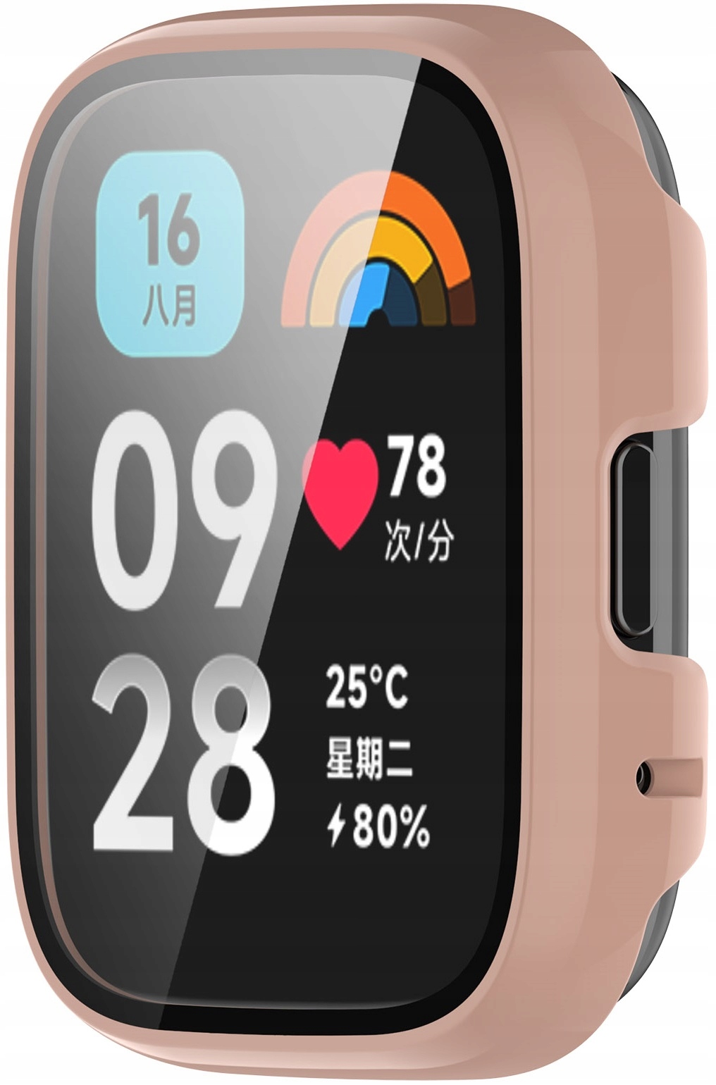 ETUI OCHRONNE + SZKŁO HARTOWANE 2w1 DO XIAOMI REDMI WATCH 3 ACTIVE | KOLORY Kolor różowy