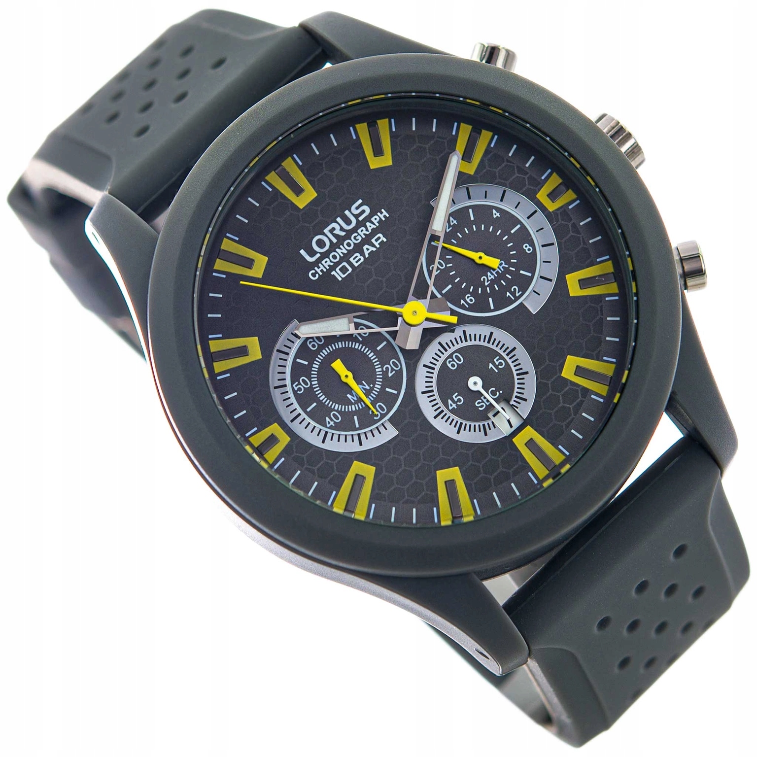 Pánské Hodinky Lorus RT377JX9 Šedé Na Pásku Chronograf Stopky Data 100 M