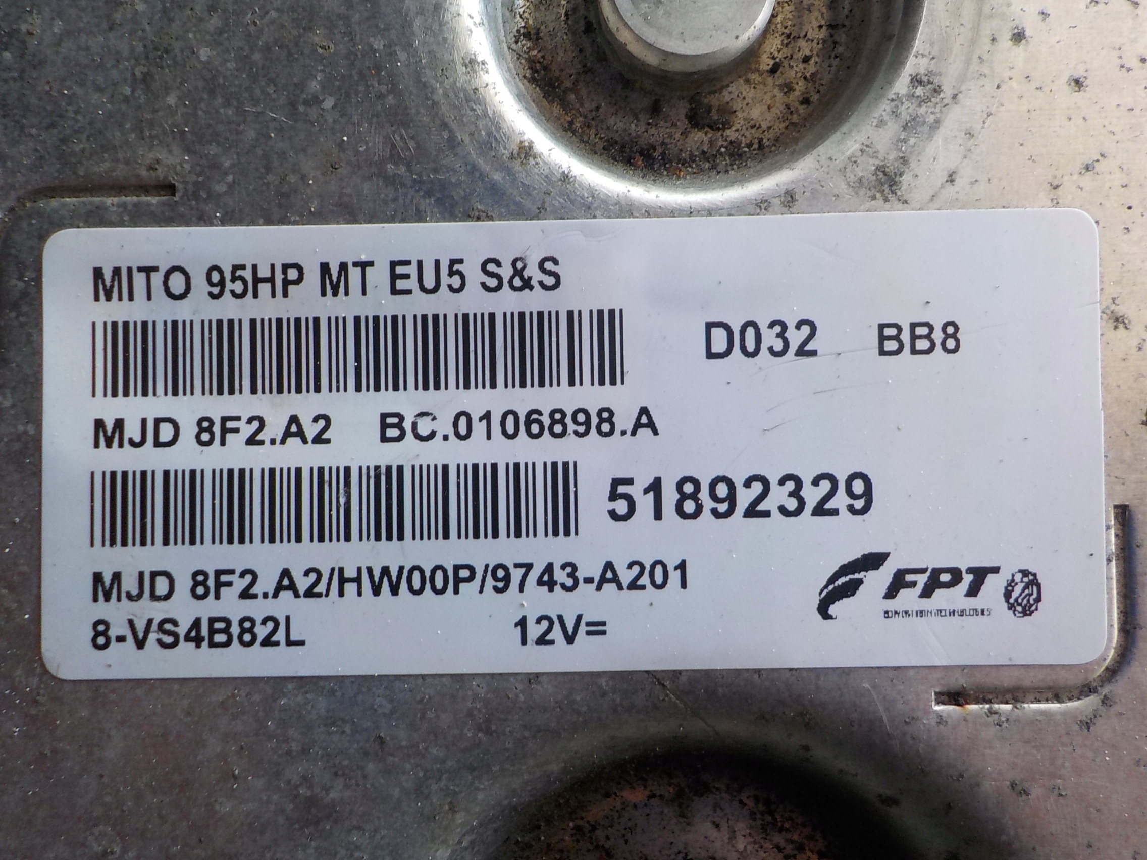 ALFA ROMEO computer control unit 51892329 MJD 8F2.A2