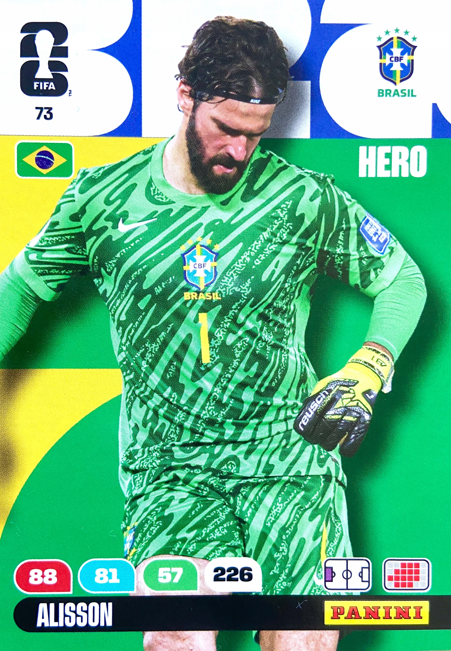 Panini Fifa World Cup 2026 karta piłkarska Hero 73 Alisson Brazylia