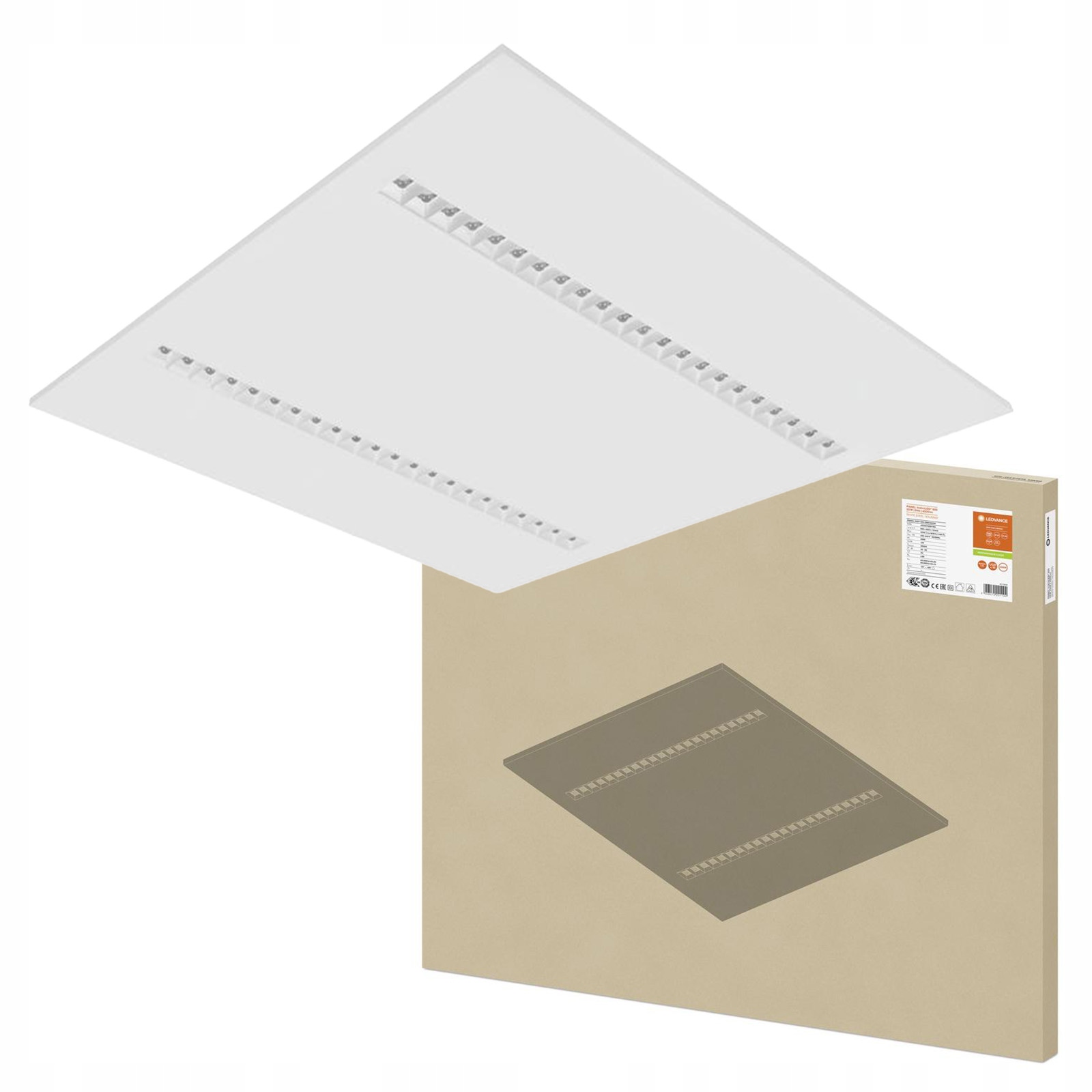 Led panel Stropné kancelárske svietidlo 33W 4000lm 4000K 62x62cm UGR16