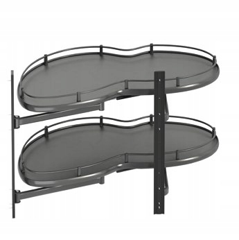 Rohová Police „nerka“ 600 Levá Antracit S-3123-A Starax