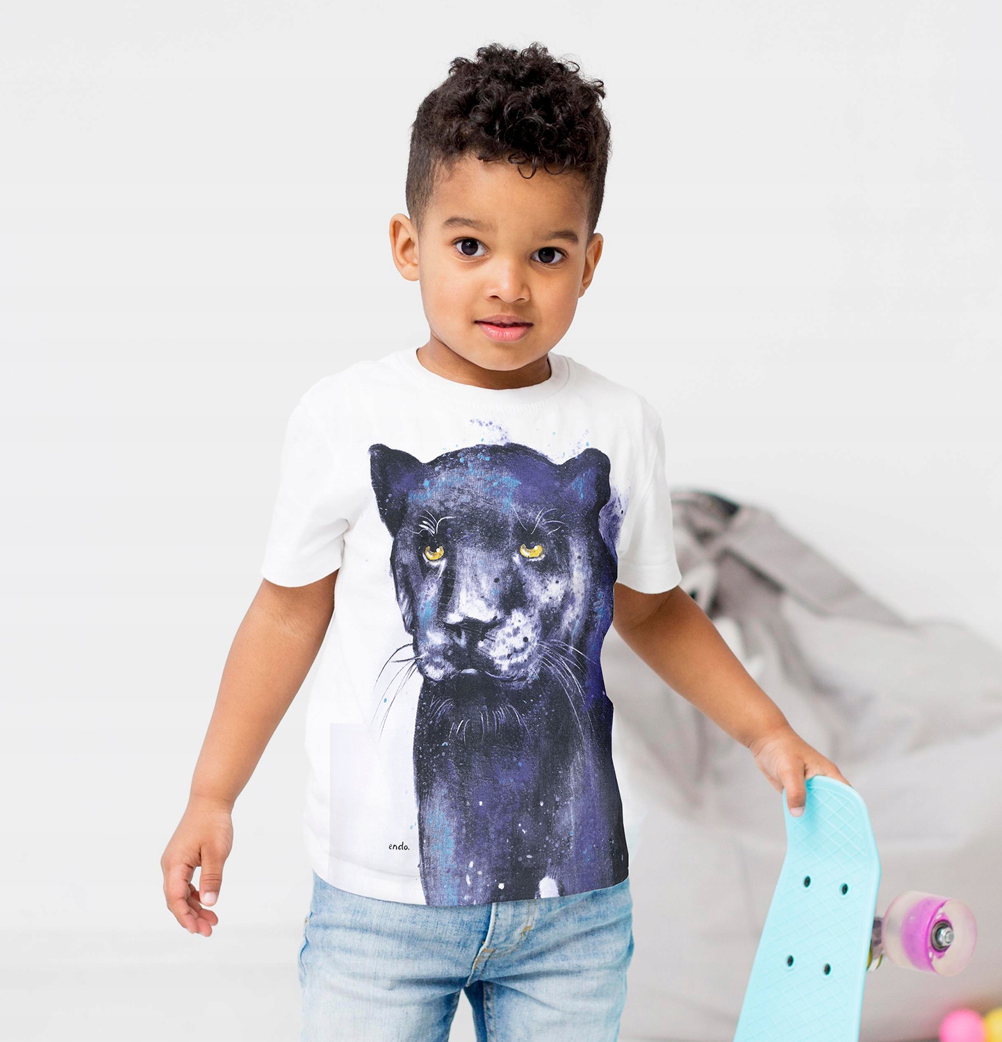 Endo T-shirt chłopięcy z Pumą biały 110 Marka Endo