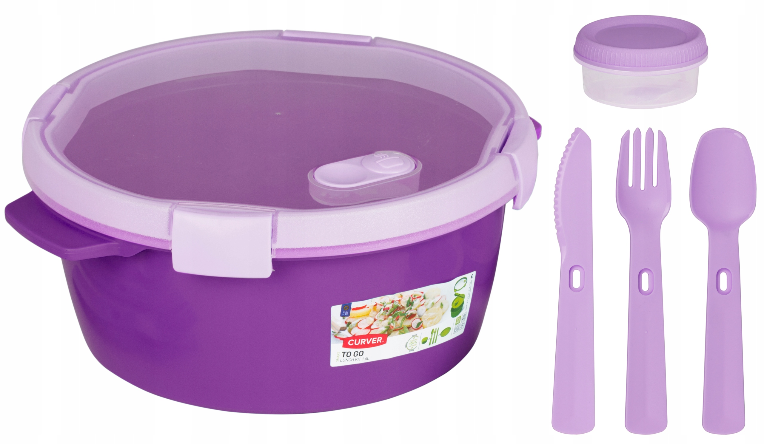 

Pojemnik Na Żywność Zupe Sztućce Lunchbox 1,6L