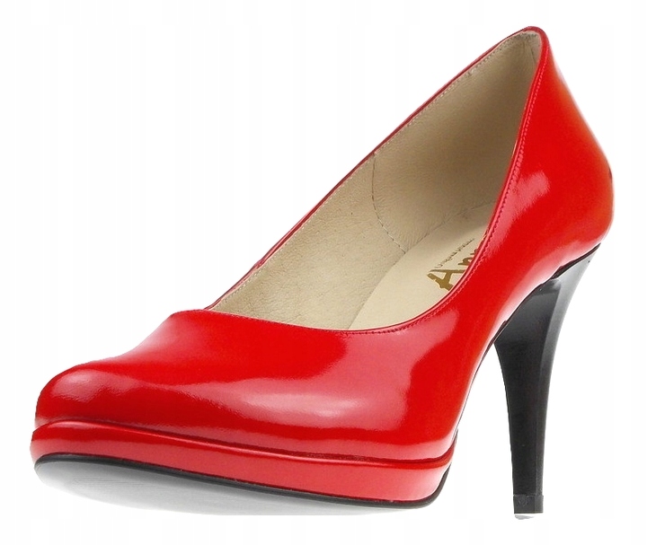 Czerwone Czółenka ANNA Lakierowane Szpilki 37 Rozmiar 37