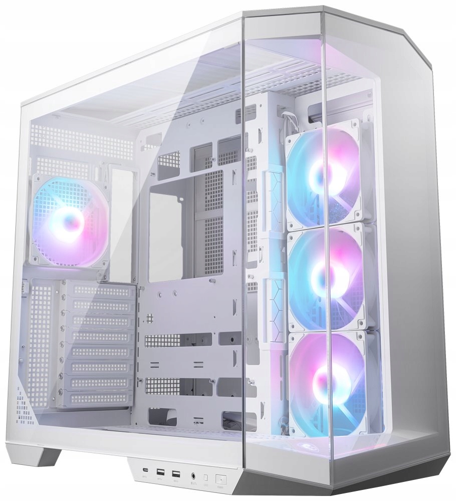 Msi skříň Mag Pano 100R Pz White/ bez zdroje/ levé a přední sklo/ 4x 120 mm