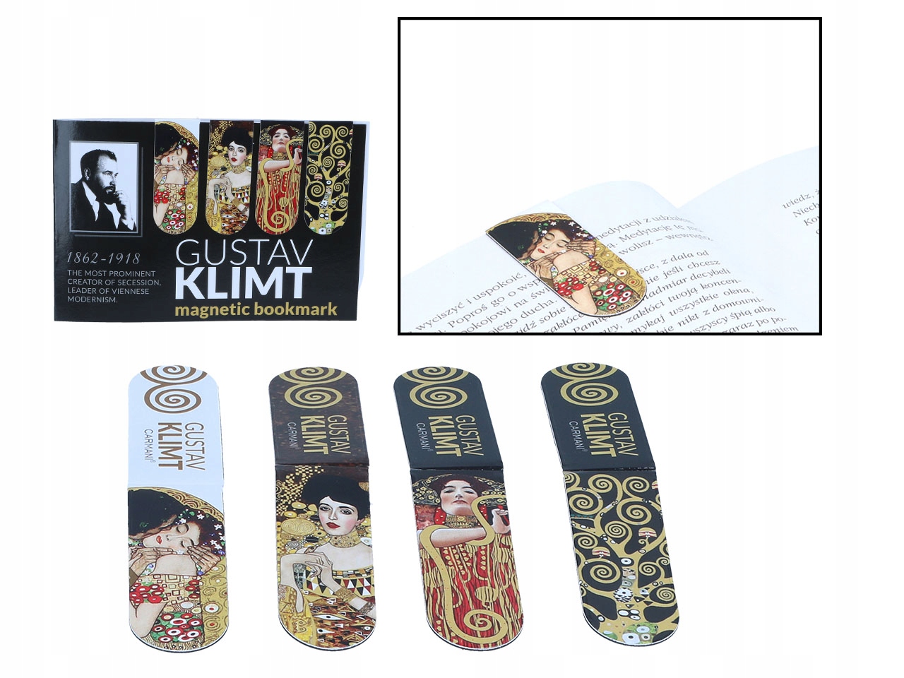 

4 Zakładki magnetyczna do książki Gustav Klimt