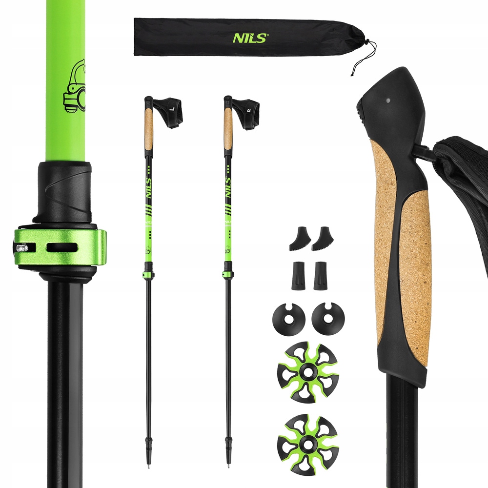 Turistické trekové hole pro chůzi, skládací, nastavitelné, 93-125 cm