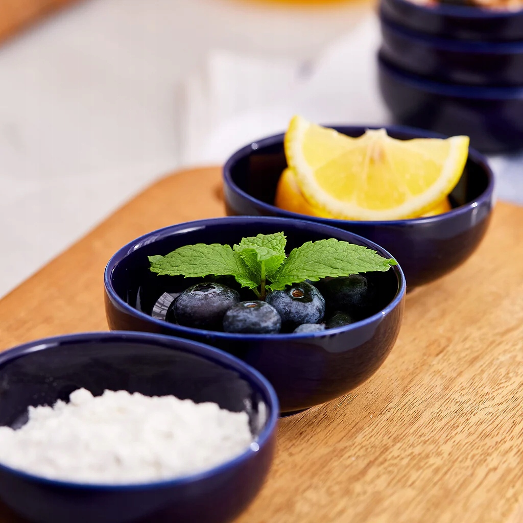 MISKI MISECZKI DIPY PRZYSTAWKI SOSY KOPLET 6 SZTUK 90 ml GRANATOWE Typ produktu wielorazowy