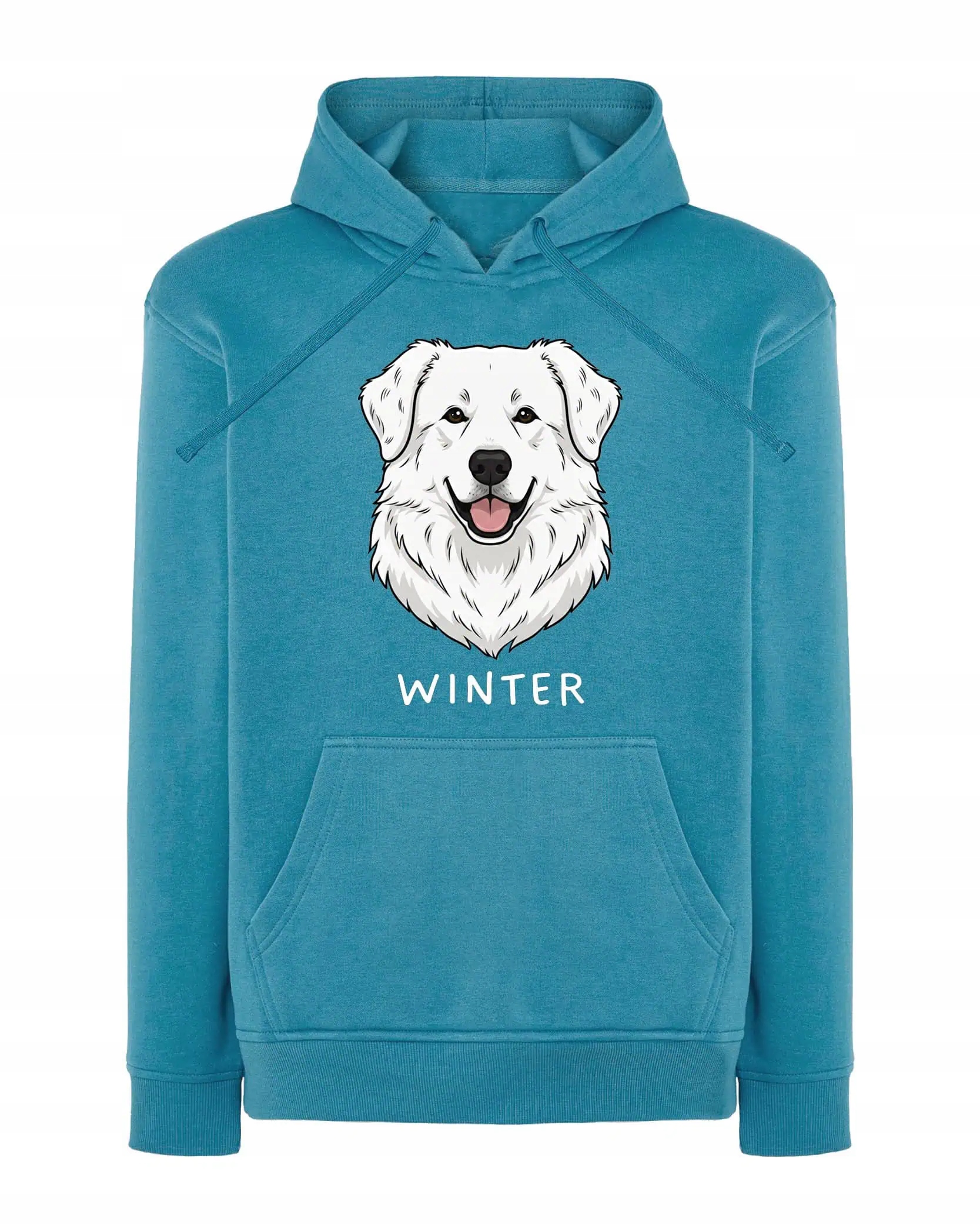 Mikina s kapucí Podhalaňský ovčák Pupil Pes Světle modrá XL
