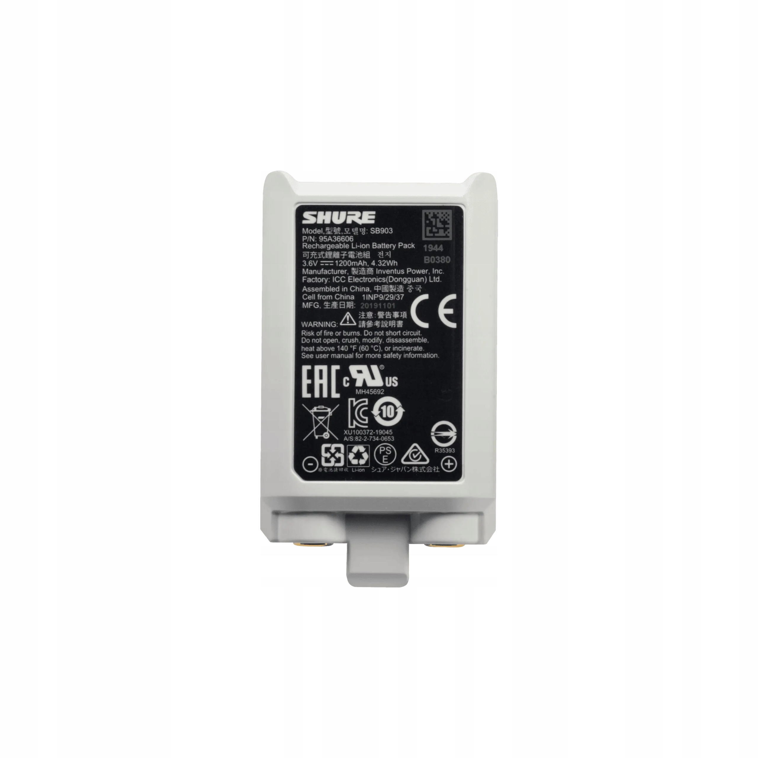 Shure SB903 originálny li-ion akumulátor pre vysielače Slxd