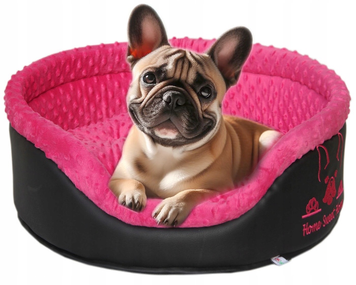 Levně pelíšek pro psa xxl kotec potah postel francouzský buldoček mops ⌀65 cm