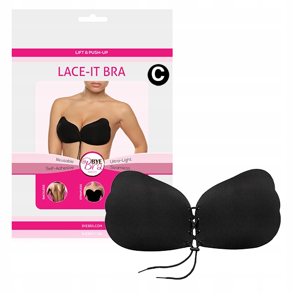 

Bye Bra LaceIt Bra Cup C czarny Akcesoria Bielizna