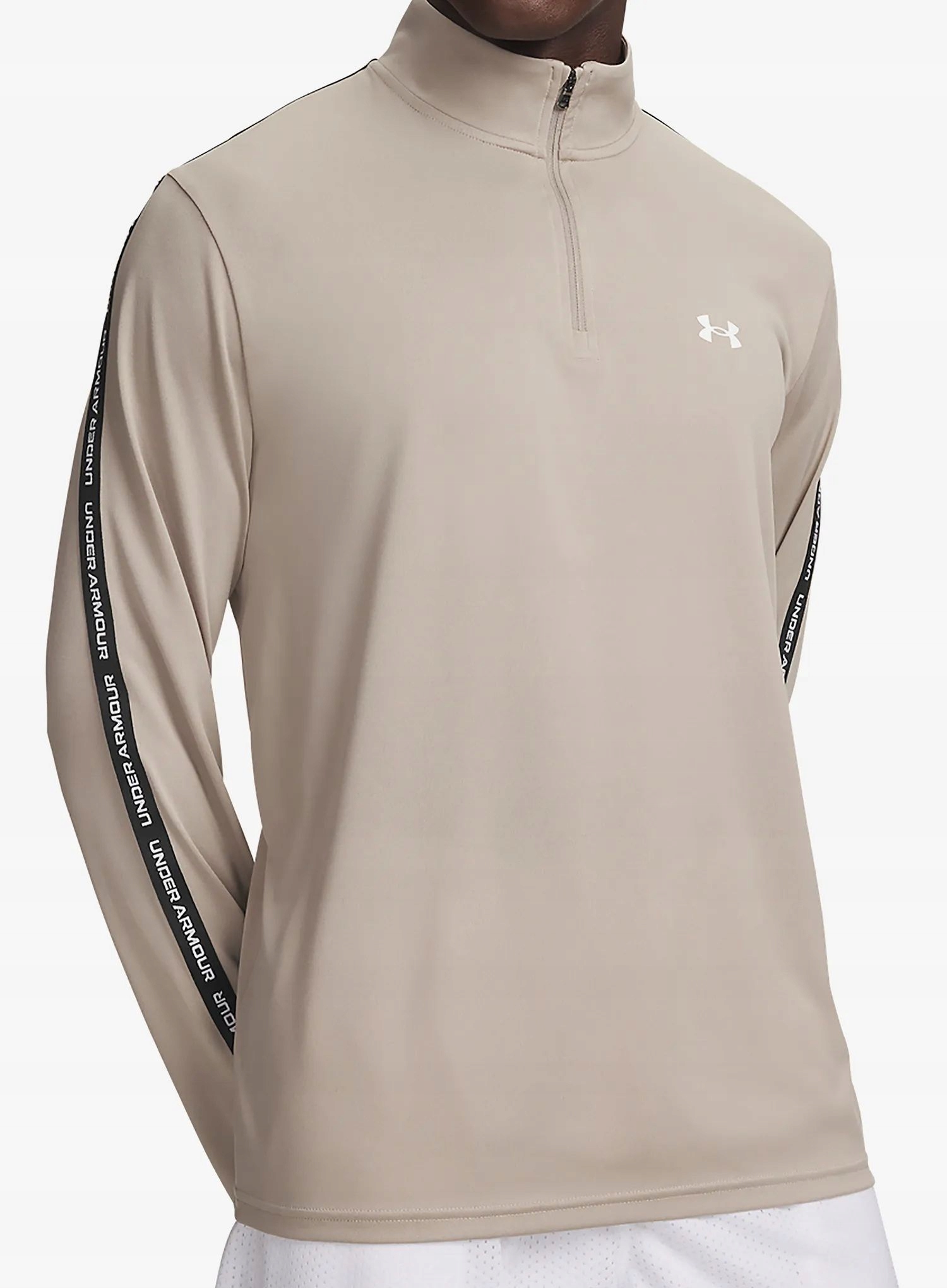Mikina bez kapuce Under Armour Tech Taping 1/2 Zip timberwolf taupe S
