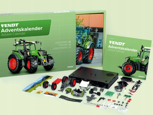Адвент-календарь Fendt Traktor, сборная металлическая модель Fendt 313 Vario со звуком — фото 2