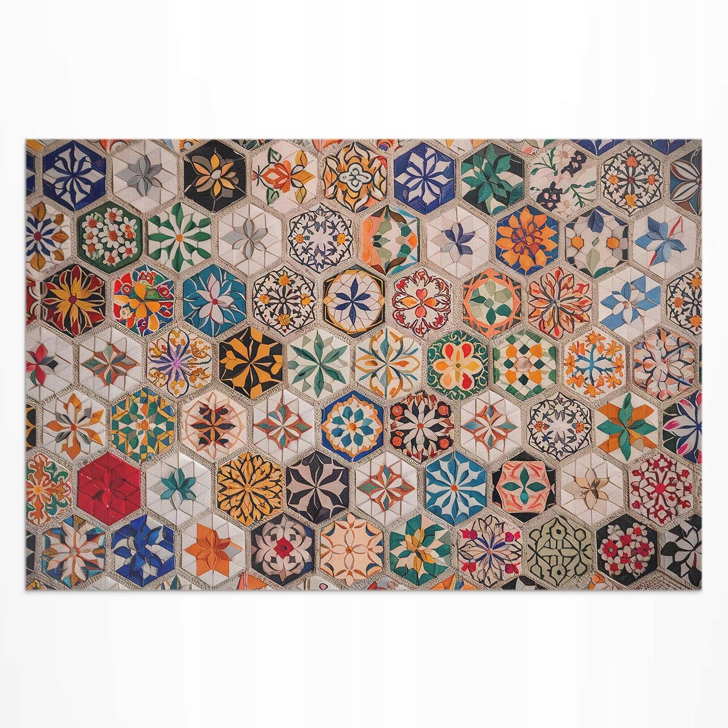 Koberec na Terasa Balkon Barevná abstraktní retro mozaika 60x90 cm