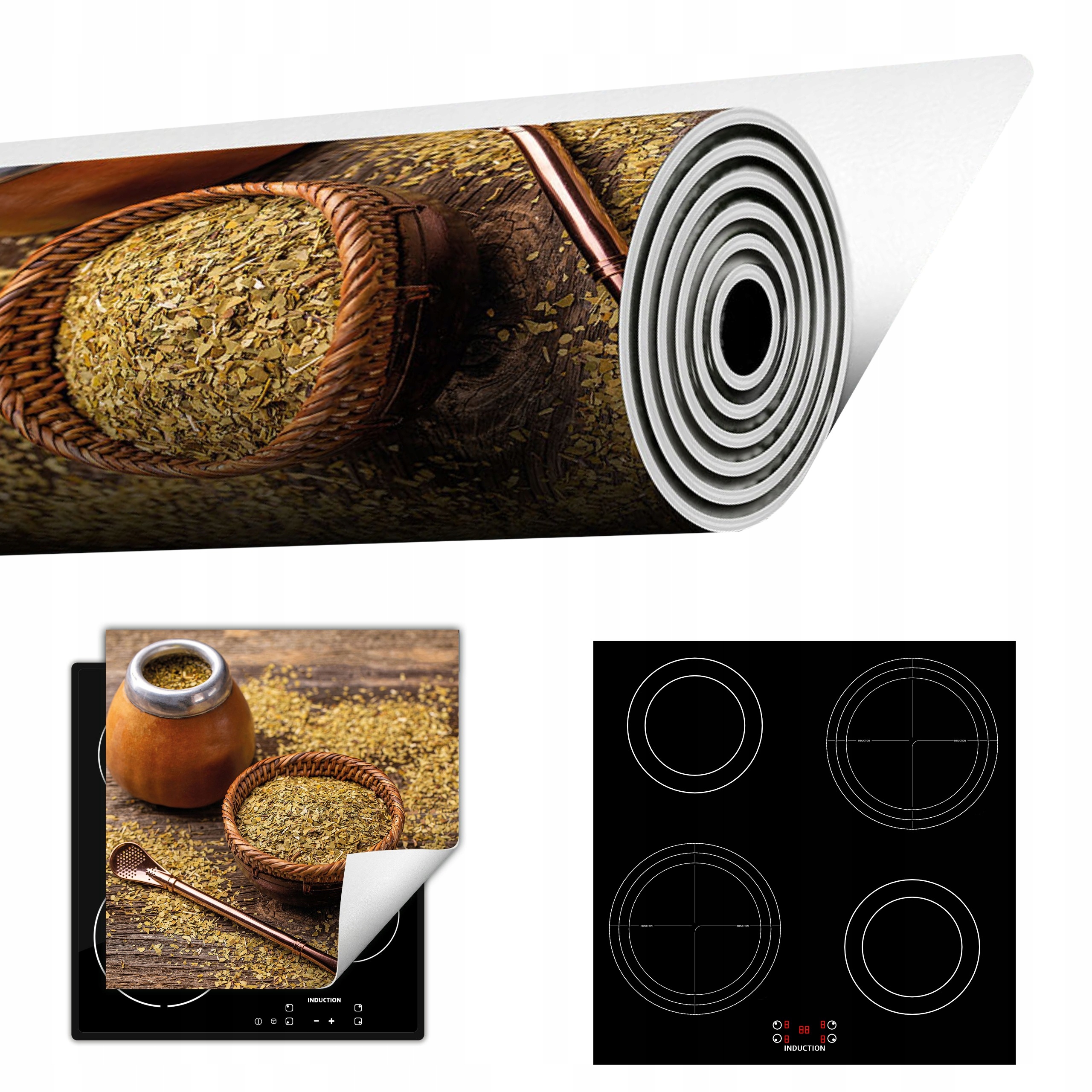 Ochranná Podložka Na Sporák Svinovací Deska 50x52 Yerba mate dřevo