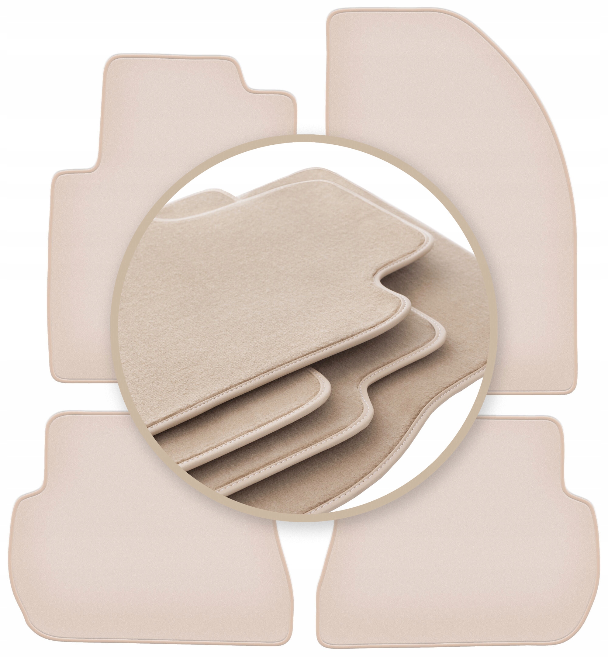 Velúrové koberčeky 10 mm Premium pre: Ford Fusion hatchback 2005-2012