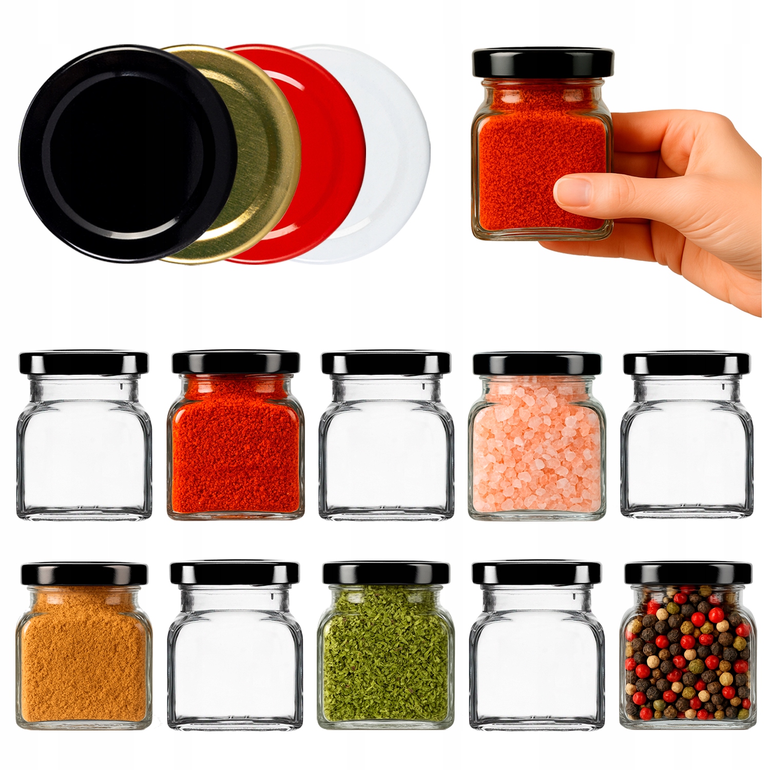 50 X Sklenice Na Koření A Med Svatební Hostina Skleněné Nádoby Na Koření 120 ML