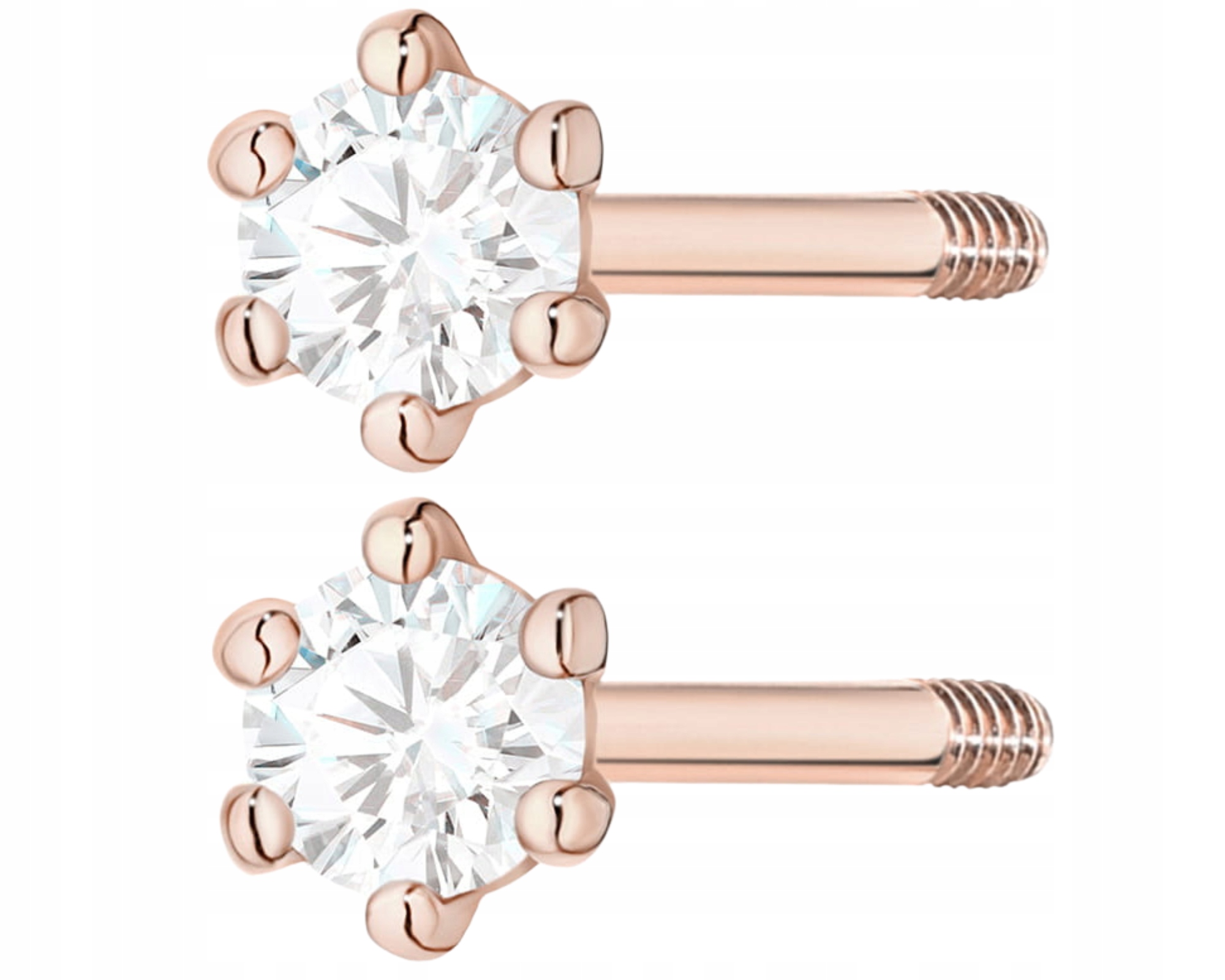 Zlaté Náušnice s diamanty 585, Dárek Gravírování