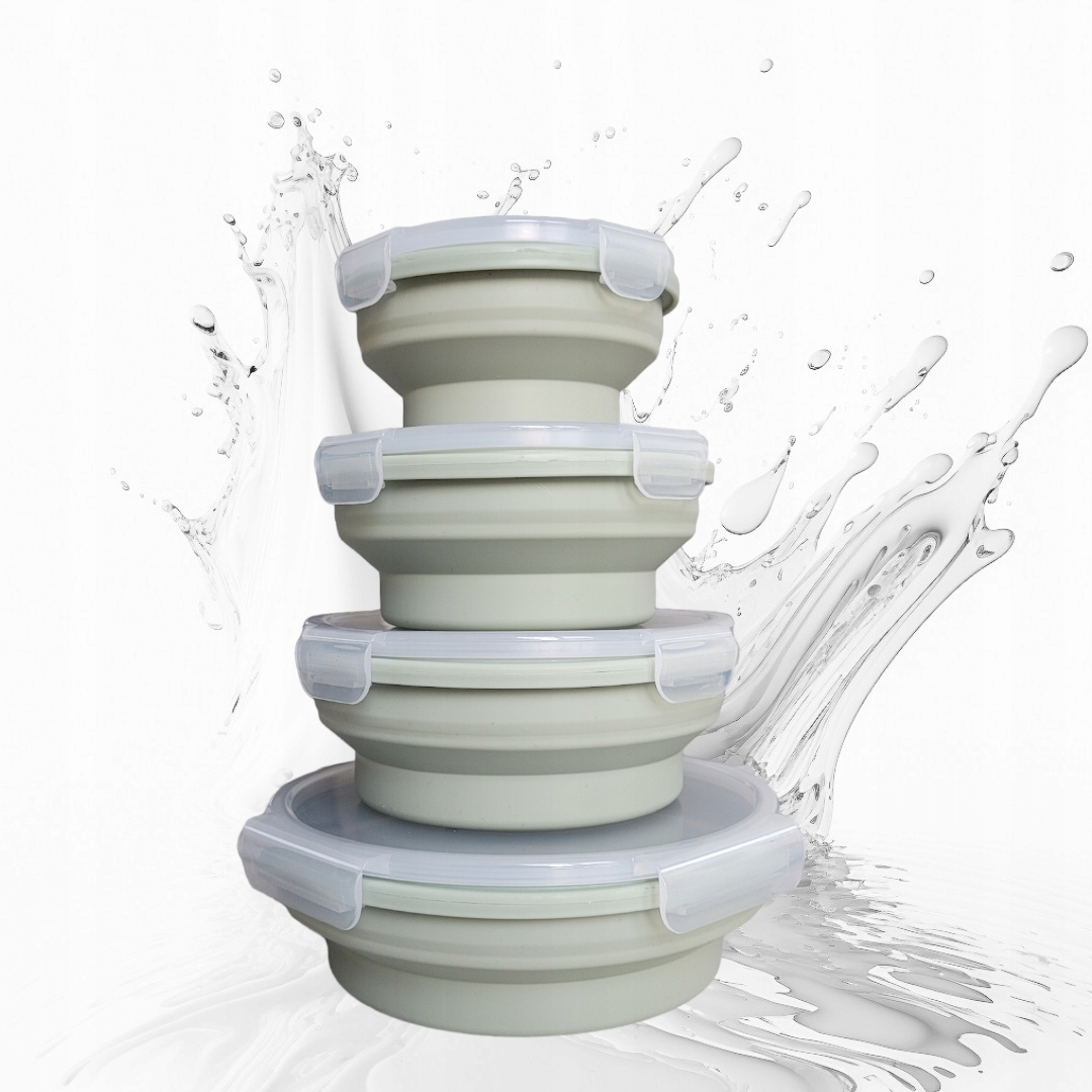 Zestaw pojemników na żywność Pojemnik silikonowy Lunch Box 4 różne